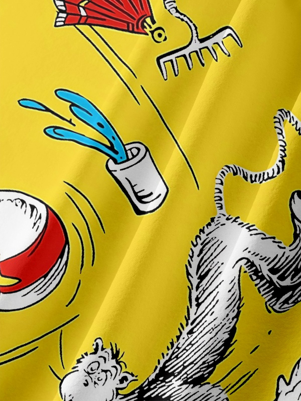 Moisture-wicking Vintage Classic Seuss Art Dr. Chest Pocket Casual Shirt
