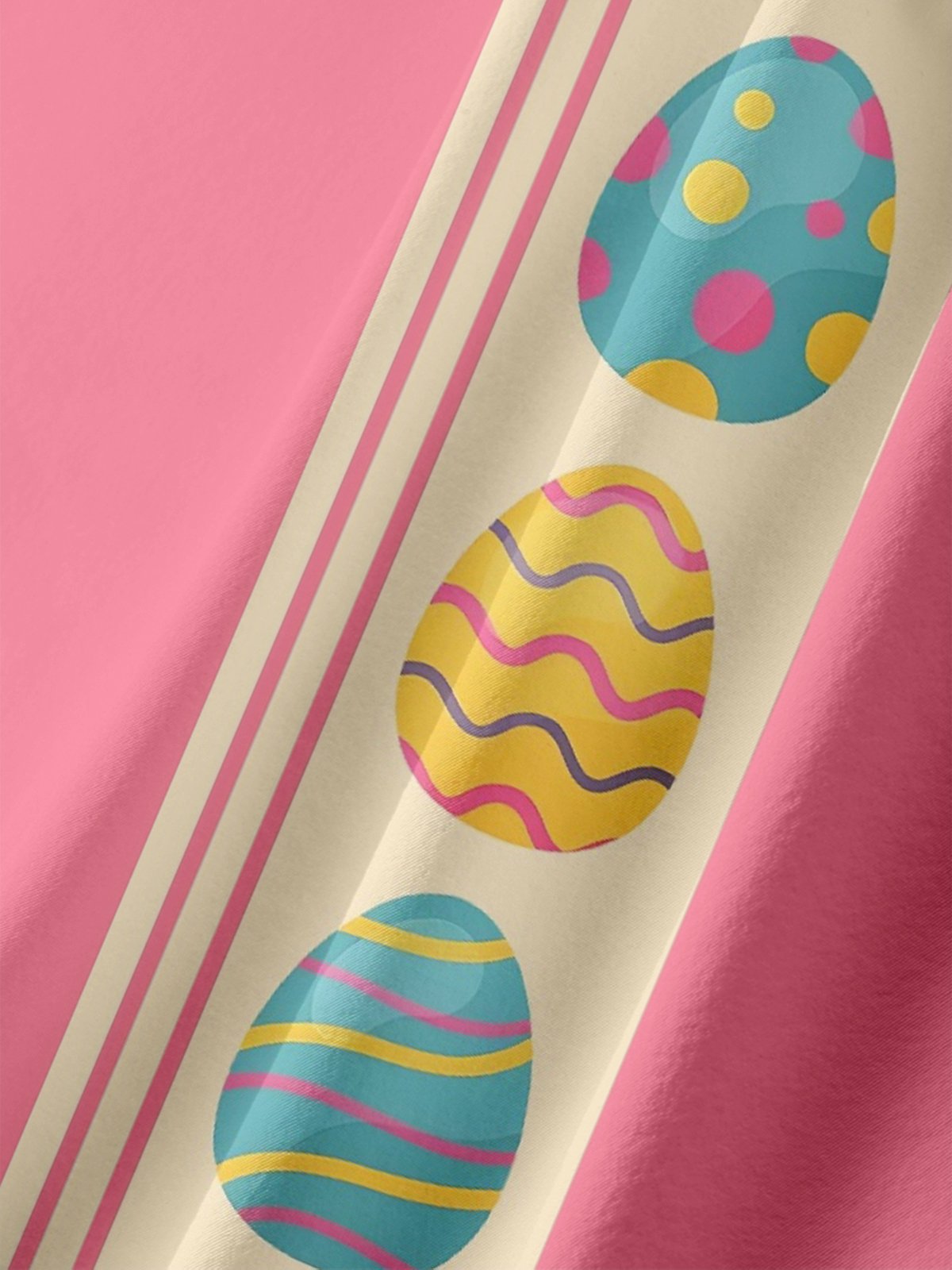 Tall Size Moisture-wicking Easter Dream Egg Chest Pocket Bowling Shirt