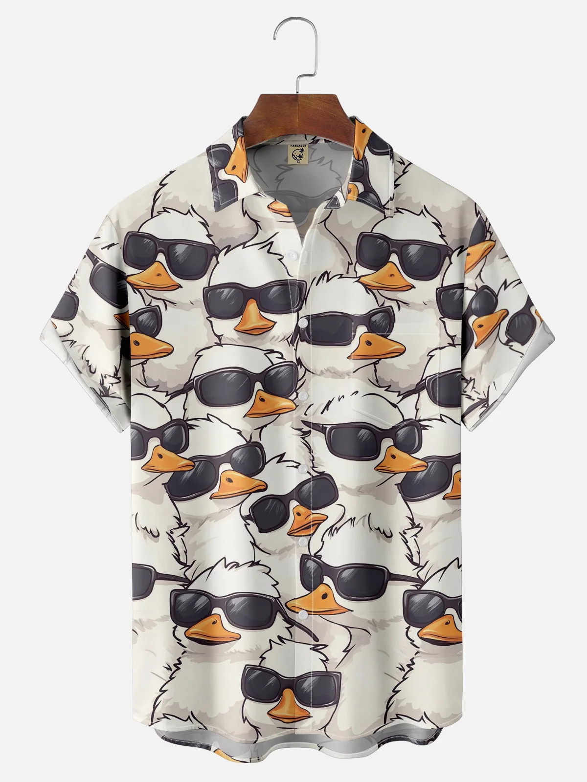 Moisture-wicking Cool Duck Chest Pocket Hawaiian Shirt