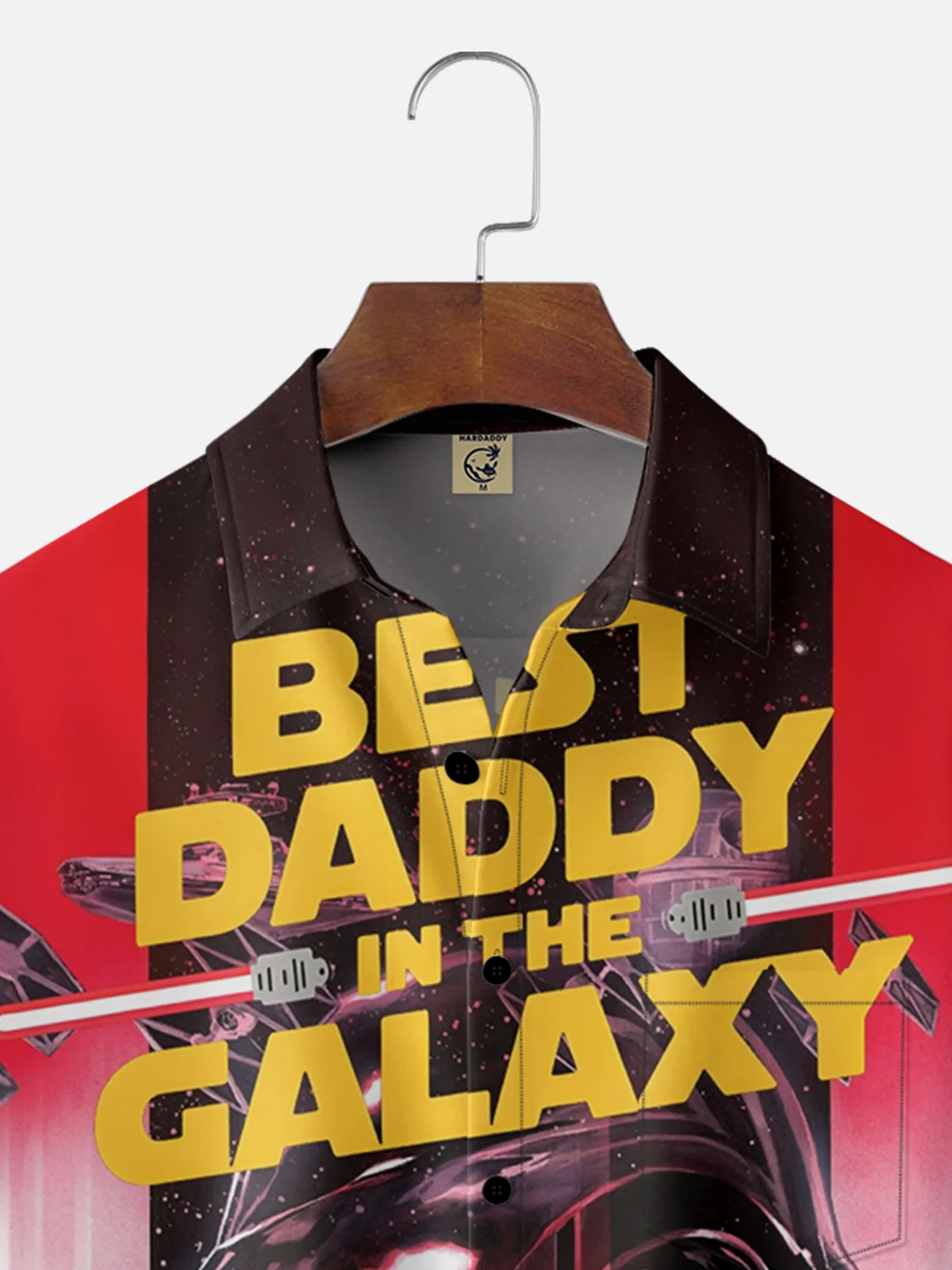 Moisture-wicking Father's Day Best Daddy in the Galaxy Star Chest Pocket Casual Shirt