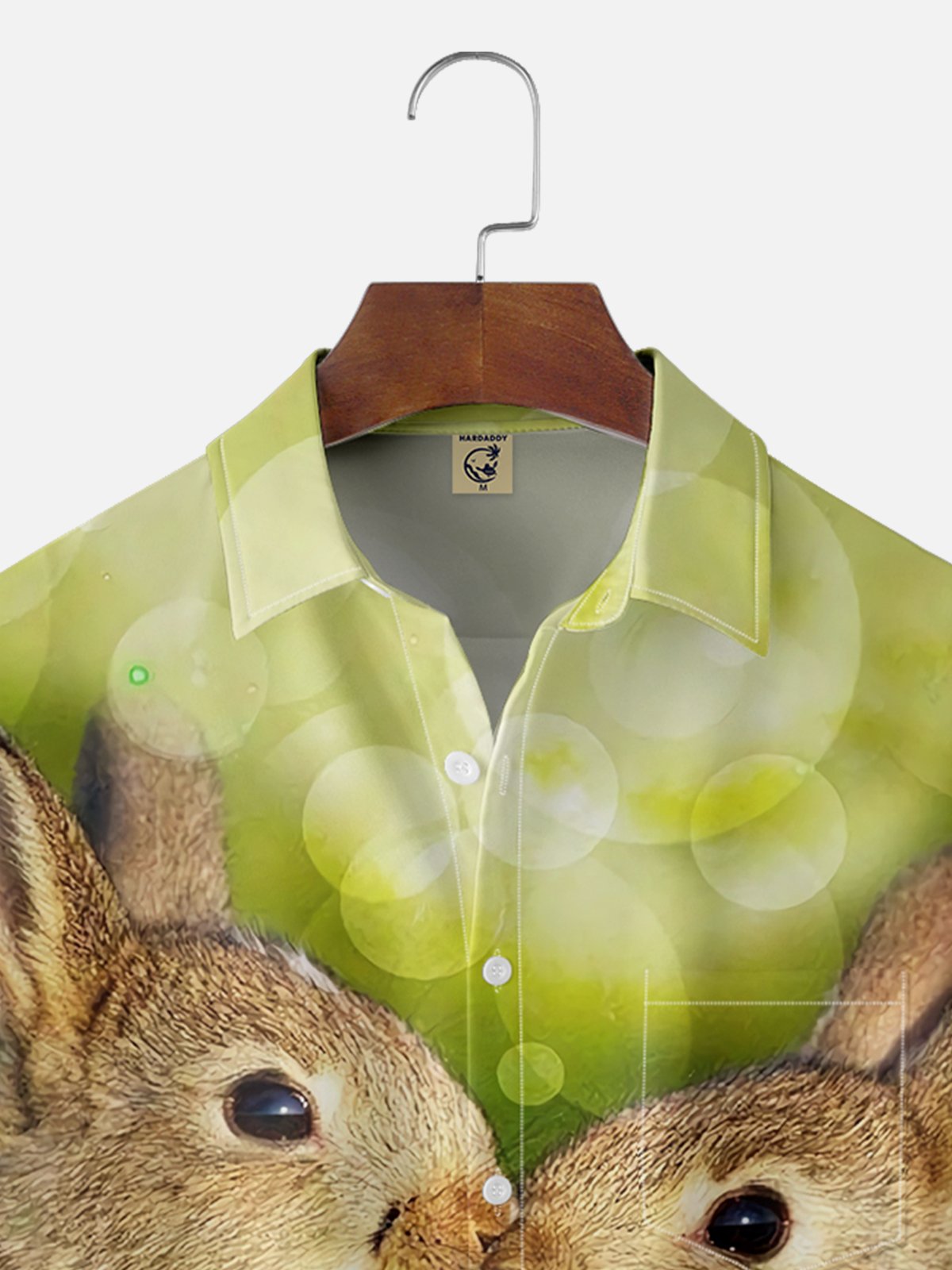 Moisture-wicking Easter Bunny Egg Chest Pocket Casual Shirt