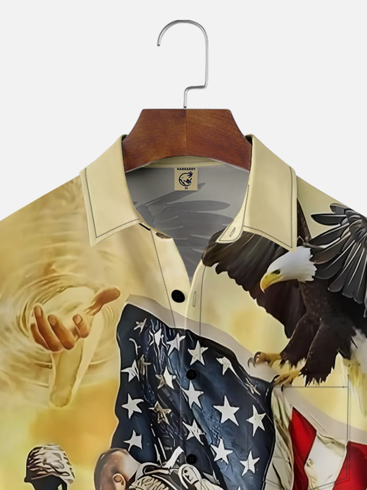 Moisture Wicking Memorial Day Chest Pocket Hawaiian Shirt