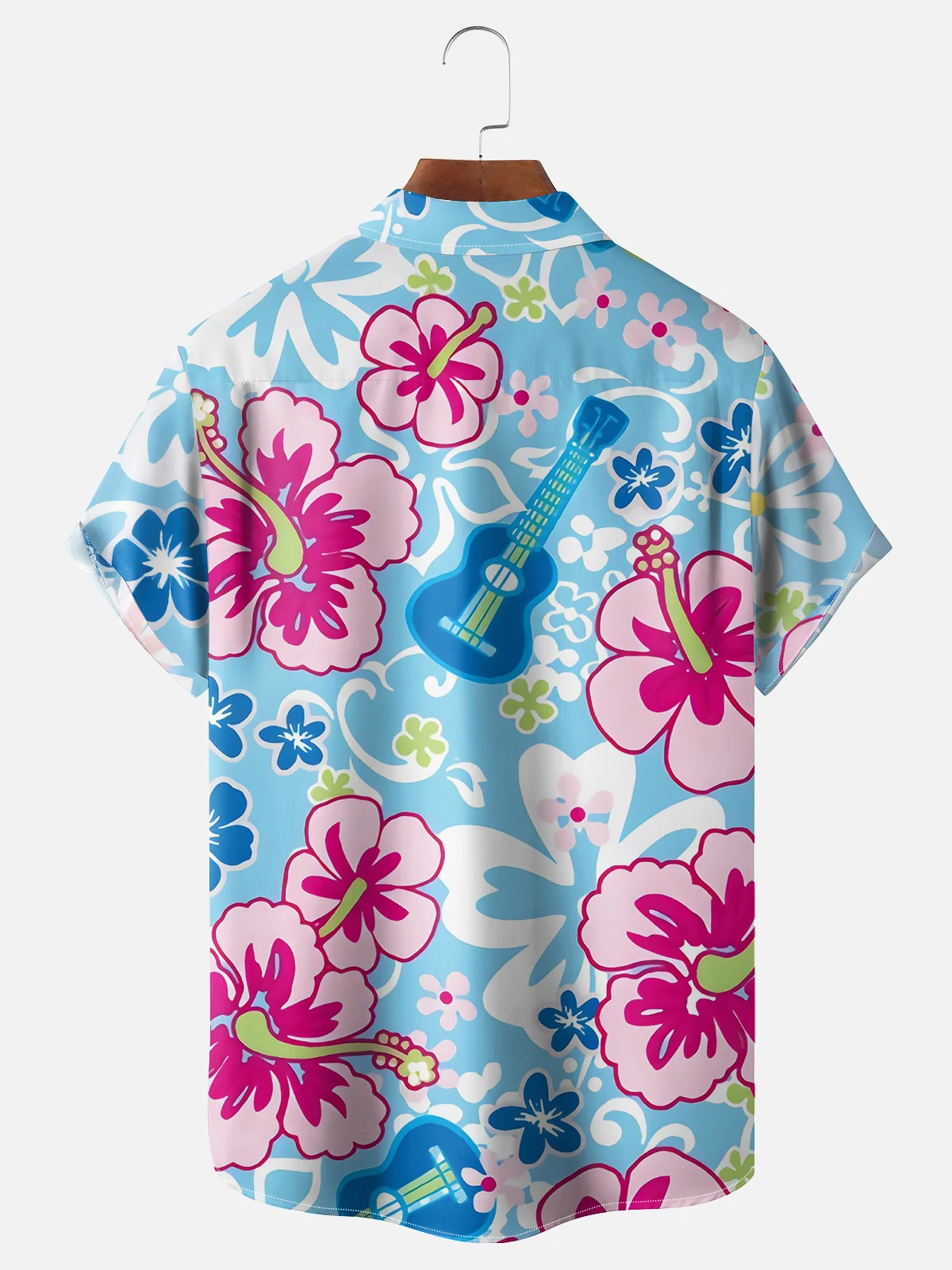 Moisture Wicking Plants Flowers Beer Bigfoot Chest Pocket Hawaiian Shirt