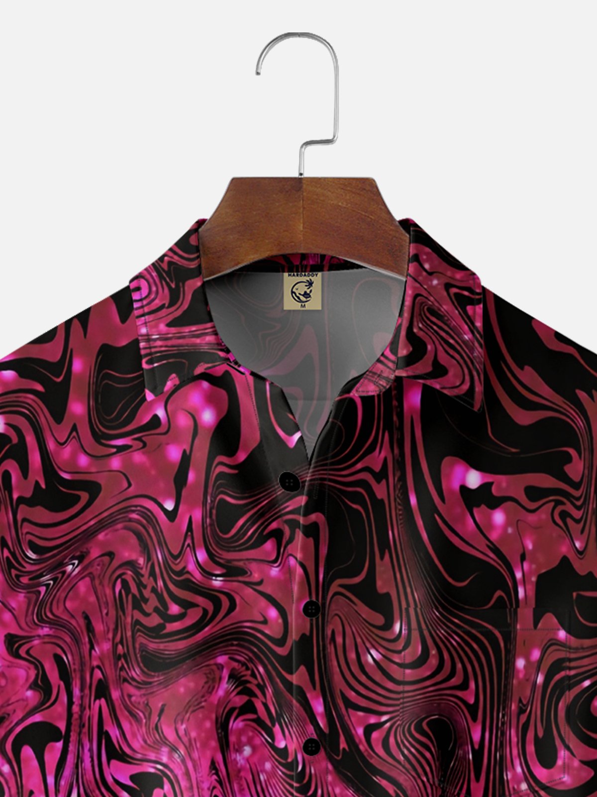 Moisture-wicking Gradient Geomatric Chest Pocket Casual Shirt
