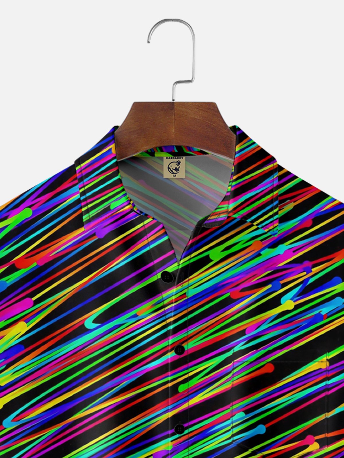 Moisture-wicking Gradient Striped Chest Pocket Casual Shirt