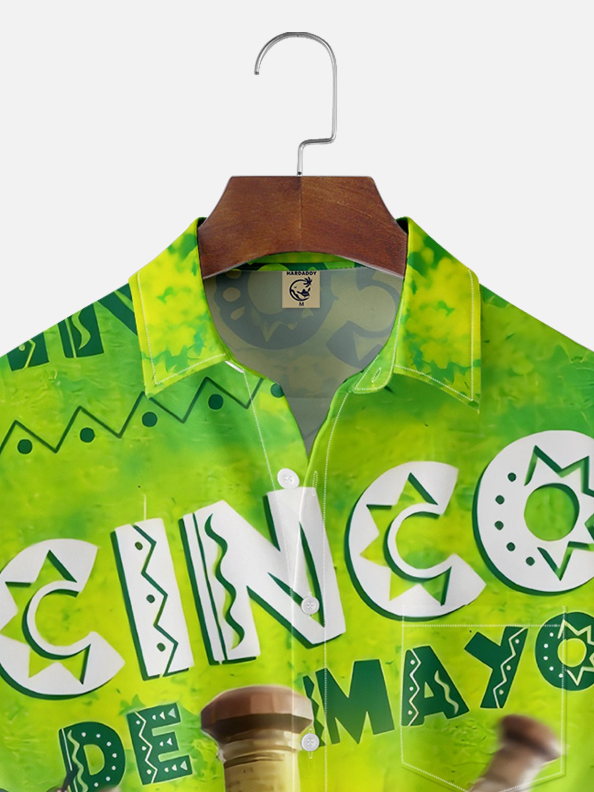 Moisture-wicking Cinco de Mayo Cocktail Mexican Skull Pepper Chest Pocket Casual Shirt