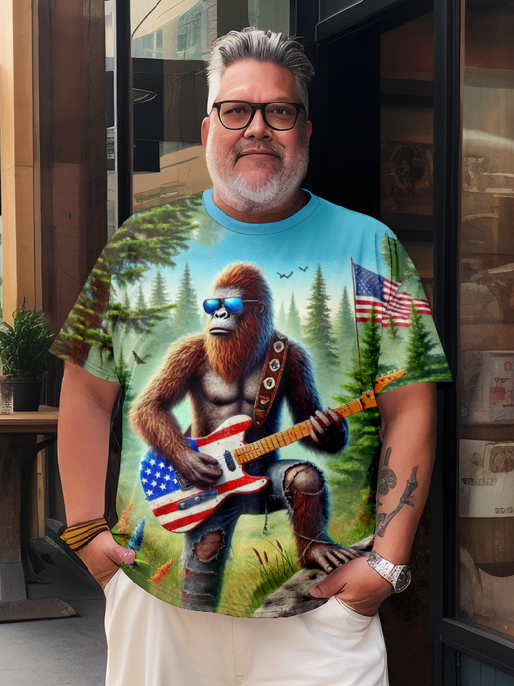 Bigfoot Playing Guitar T-shirt
