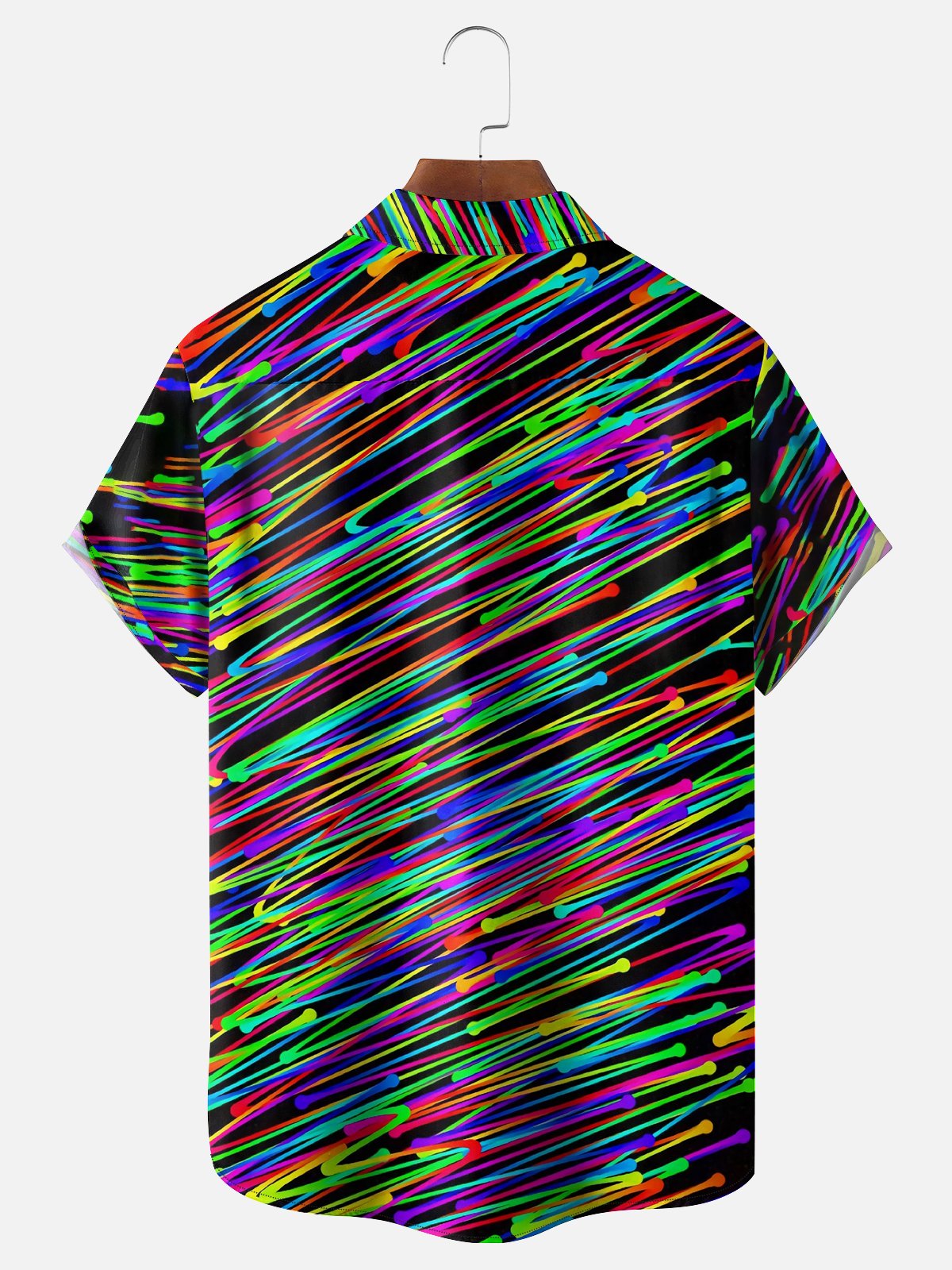 Moisture-wicking Gradient Striped Chest Pocket Casual Shirt