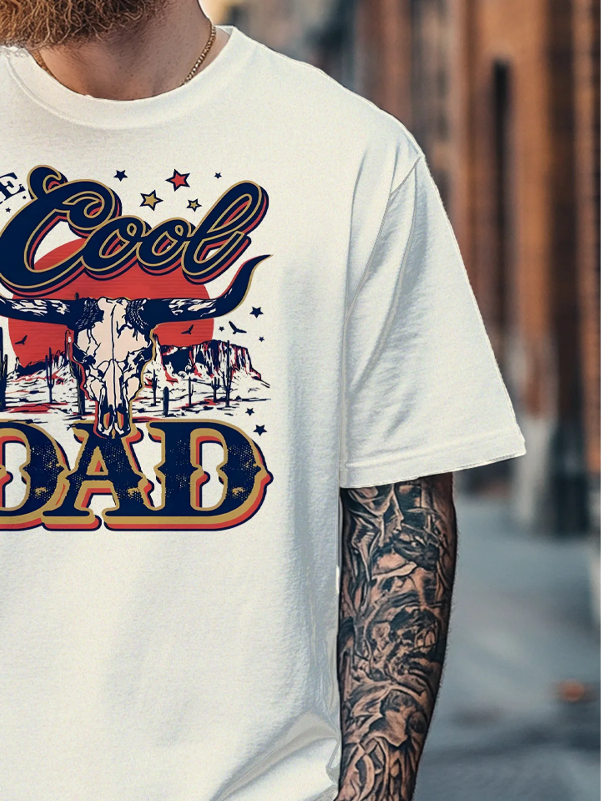 Men's Happy Father's Day "Cool Dad" How much Fit T-shirts