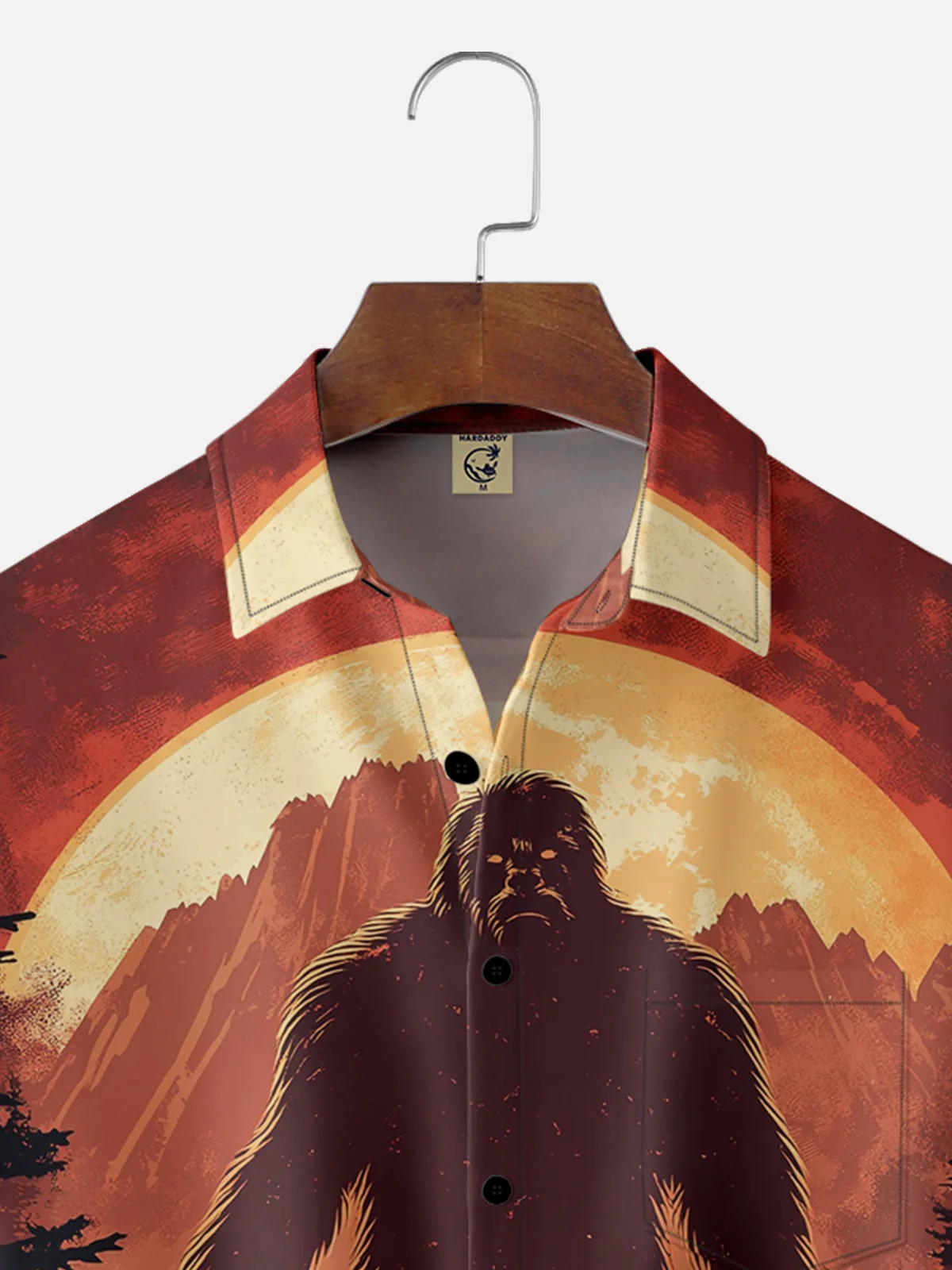 Moisture-wicking Bigfoot Chest Pocket Hawaiian Shirt