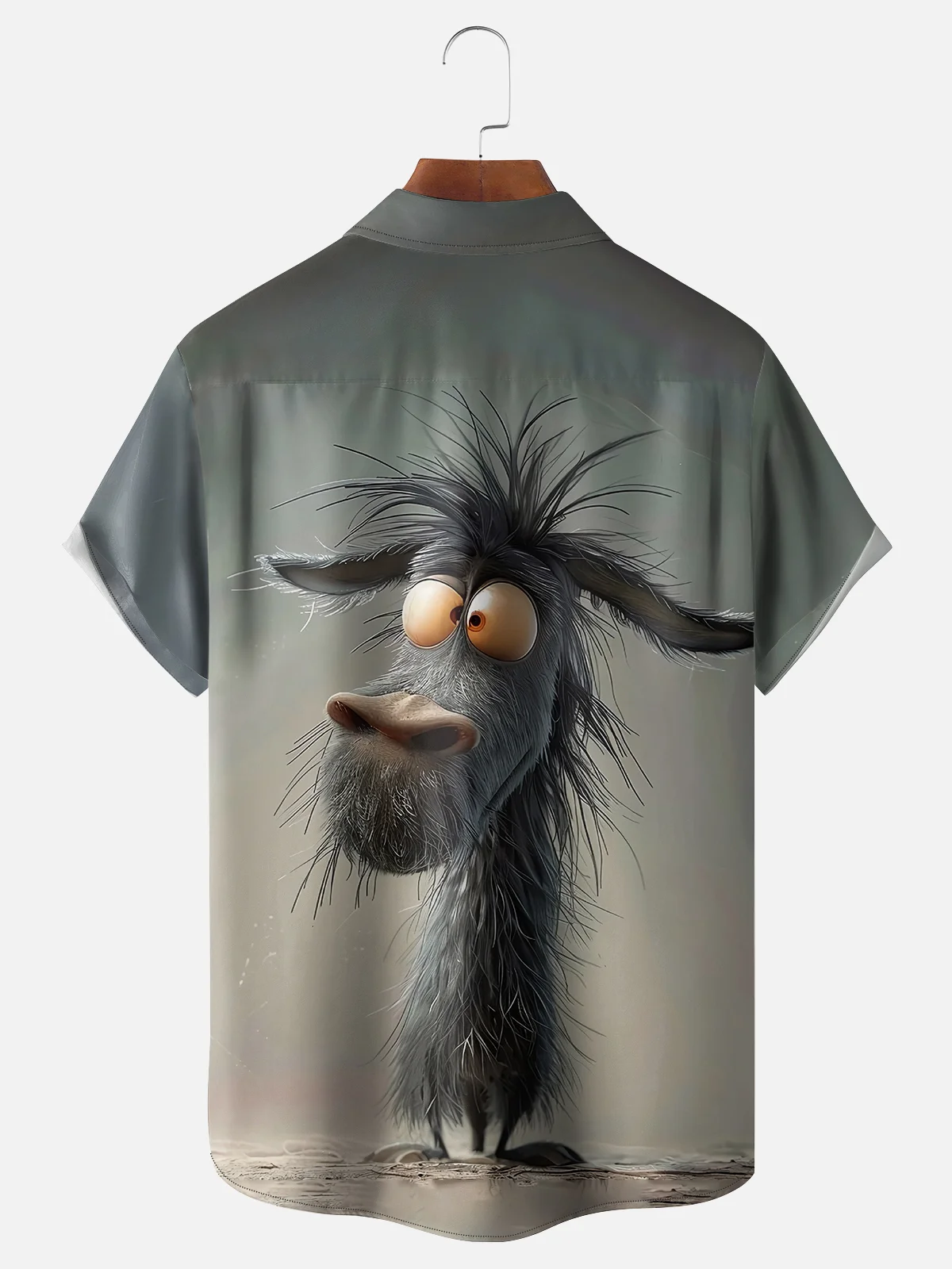 Moisture-wicking Funny Messy Donkey Chest Pocket Hawaiian Shirt