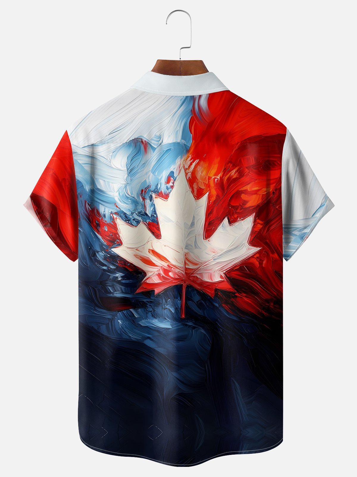 Moisture-wicking Canada Day Maple Leaf Chest Pocket Holiday Shirt