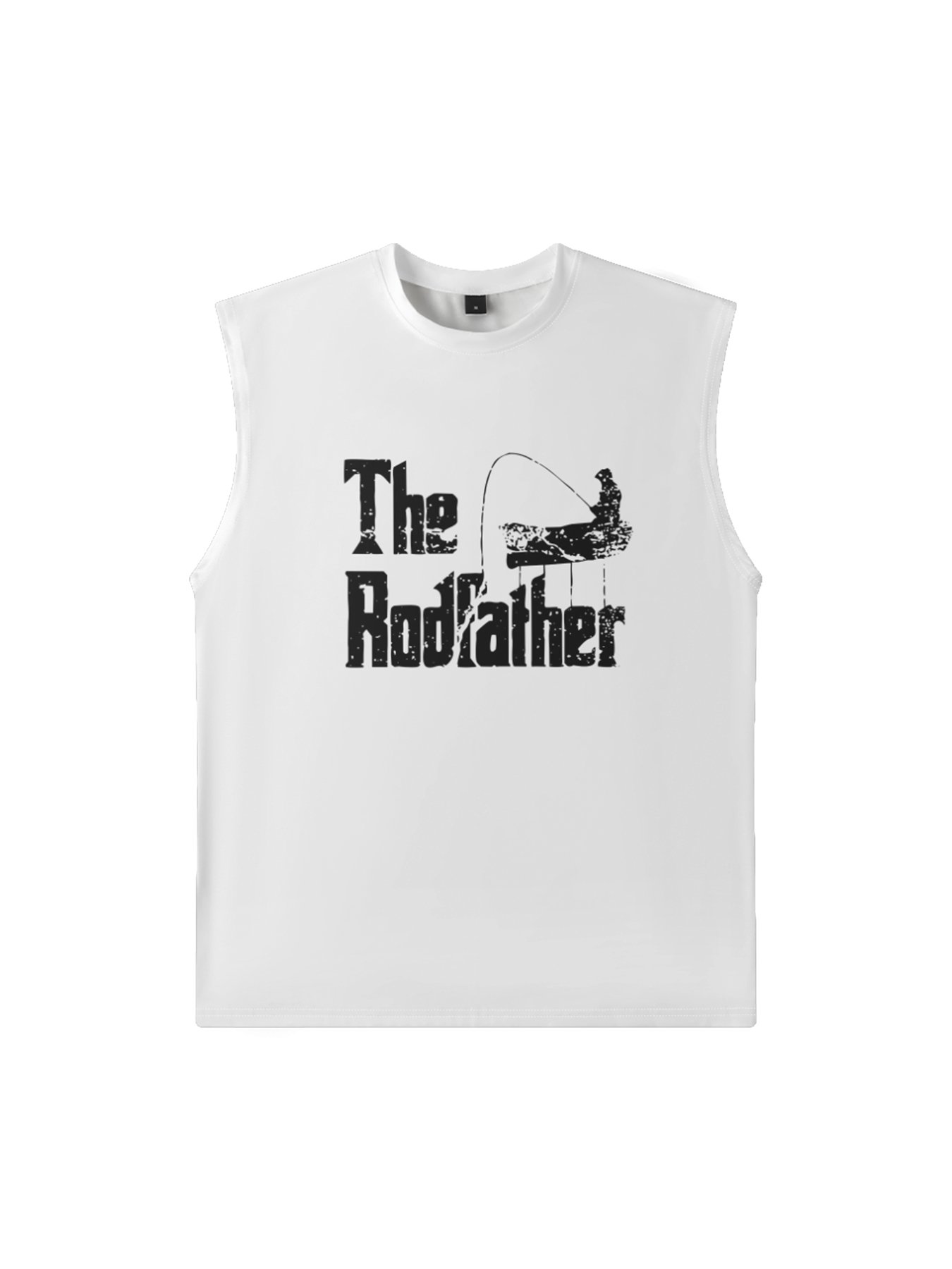 Mens Crewneck Tank Tops The Rodfather Beach Sleeveless Shirt