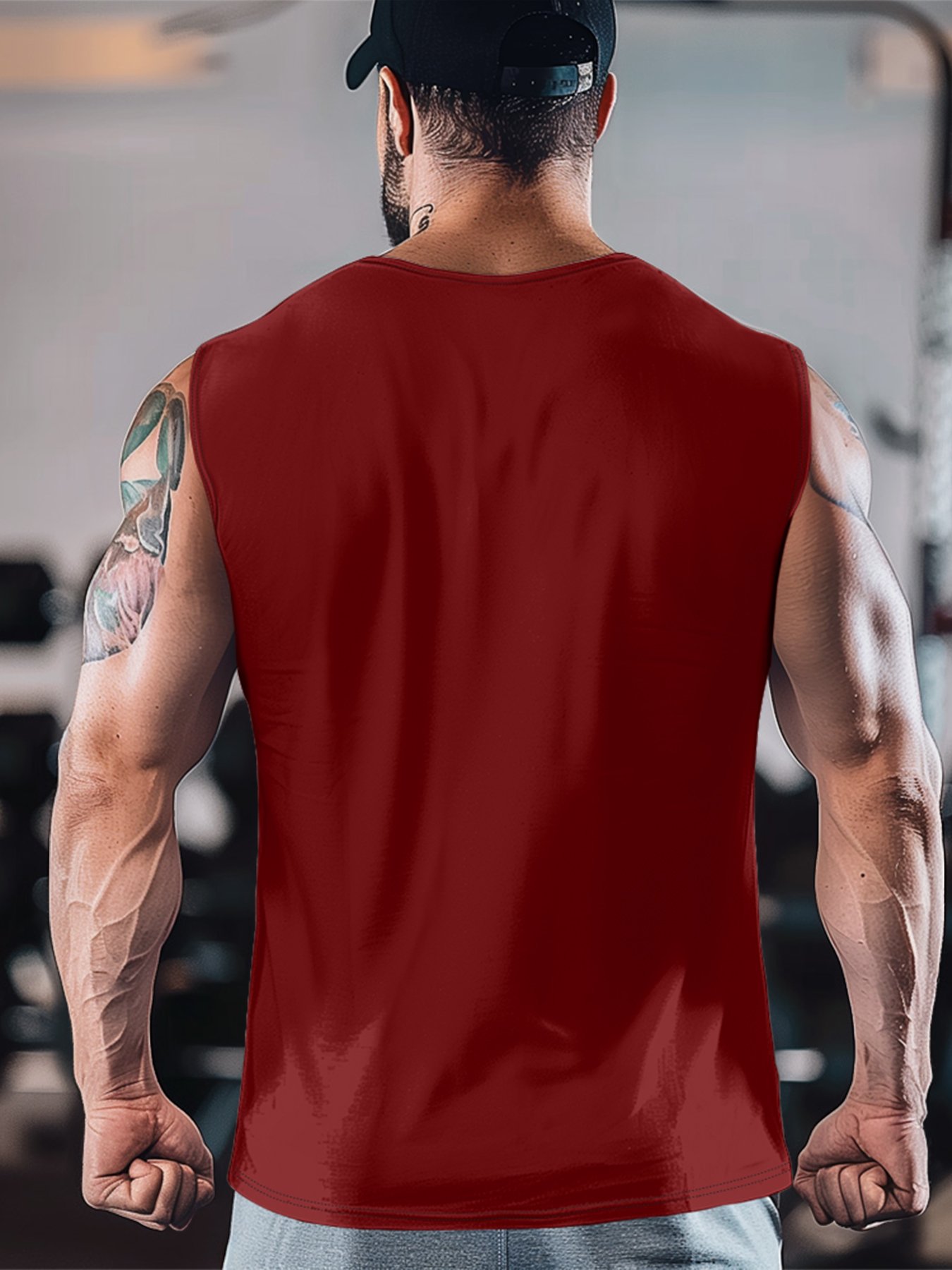 Mens Crewneck Tank Tops Never Give Up Beach Sleeveless Shirt