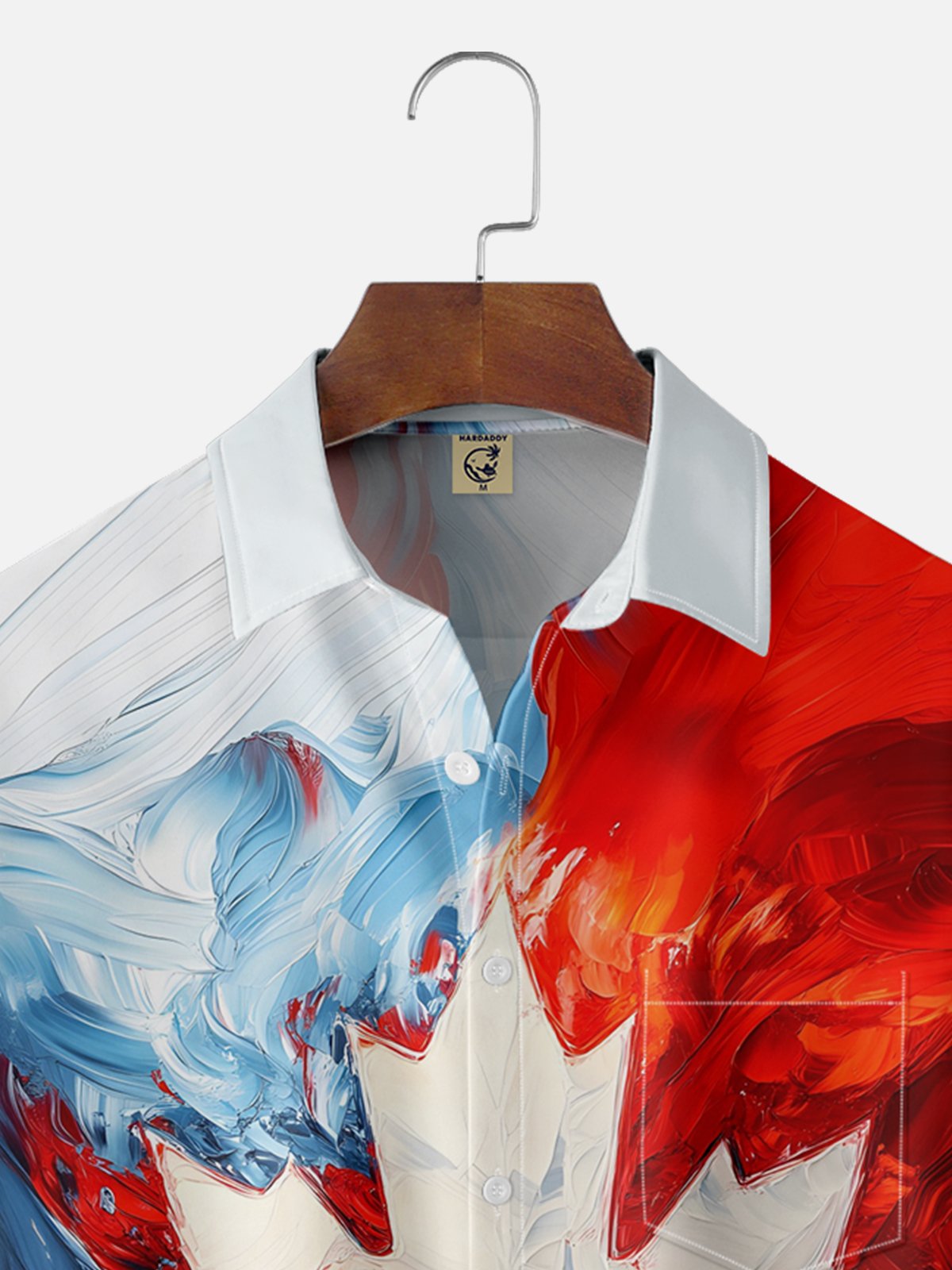 Moisture-wicking Canada Day Maple Leaf Chest Pocket Holiday Shirt
