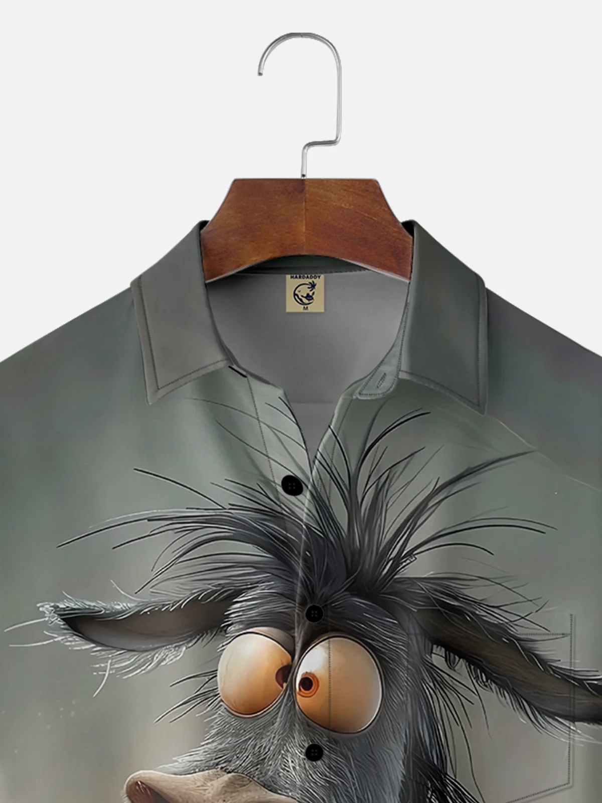 Moisture-wicking Funny Messy Donkey Chest Pocket Hawaiian Shirt