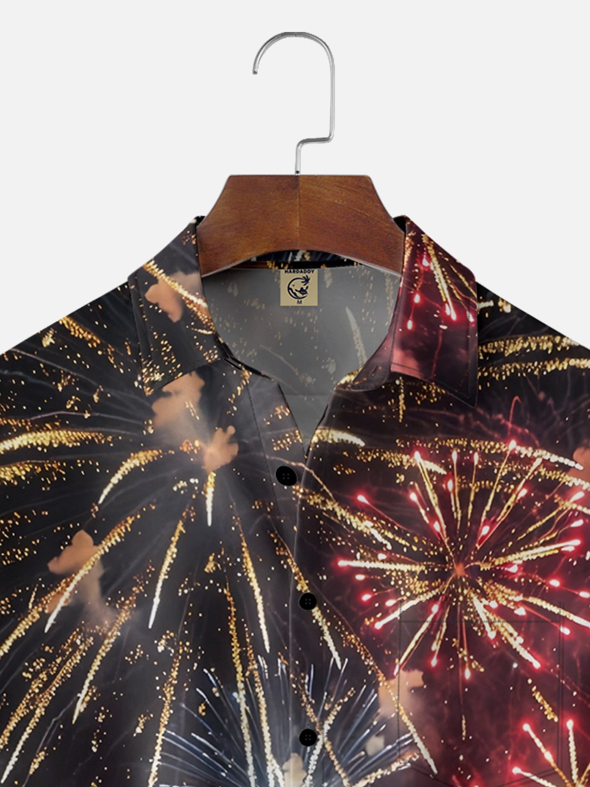 Moisture Wicking American Flag Chest Pocket Hawaii Shirt
