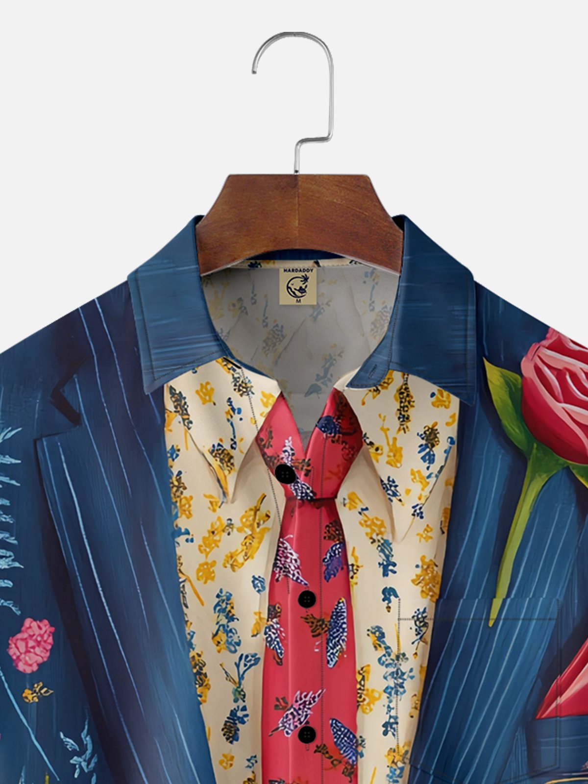 Moisture-wicking Father‘s Day Tie Chest Pocket Holiday Shirt