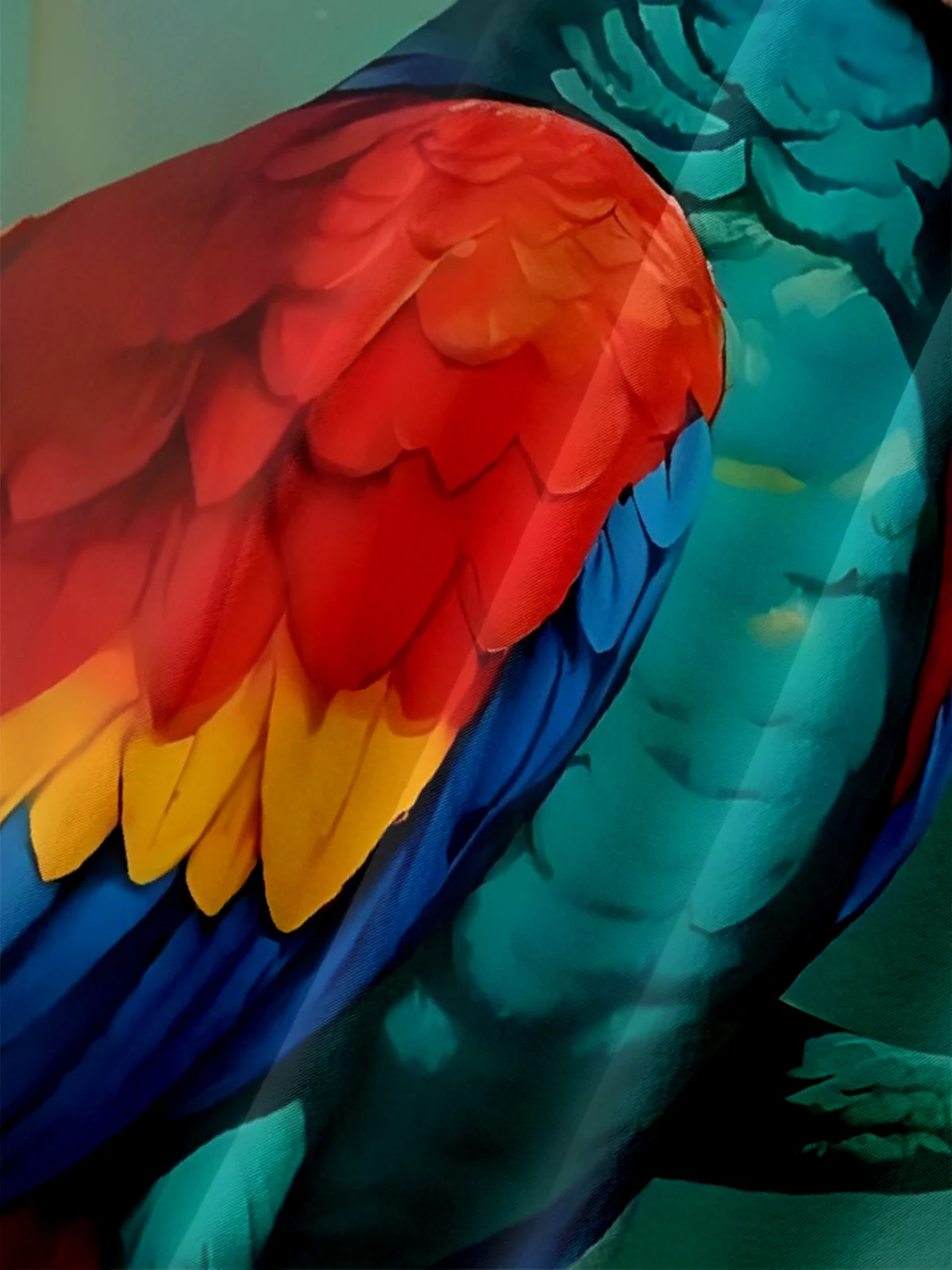 Moisture Wicking Cocktail Parrot Chest Pocket Hawaiian Shirt