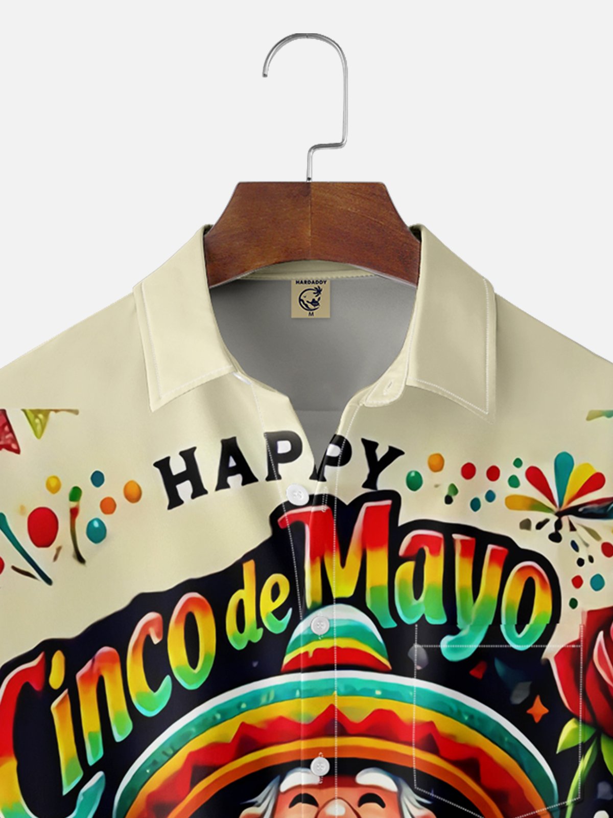 Moisture Wicking Cinco De Mayo Big Hat Gnome Chest Pocket Hawaiian Shirt