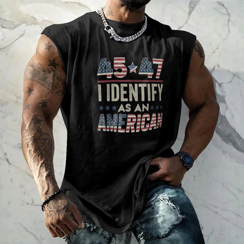 Mens Crewneck Tank Tops 45 47 American Beach Sleeveless Shirt