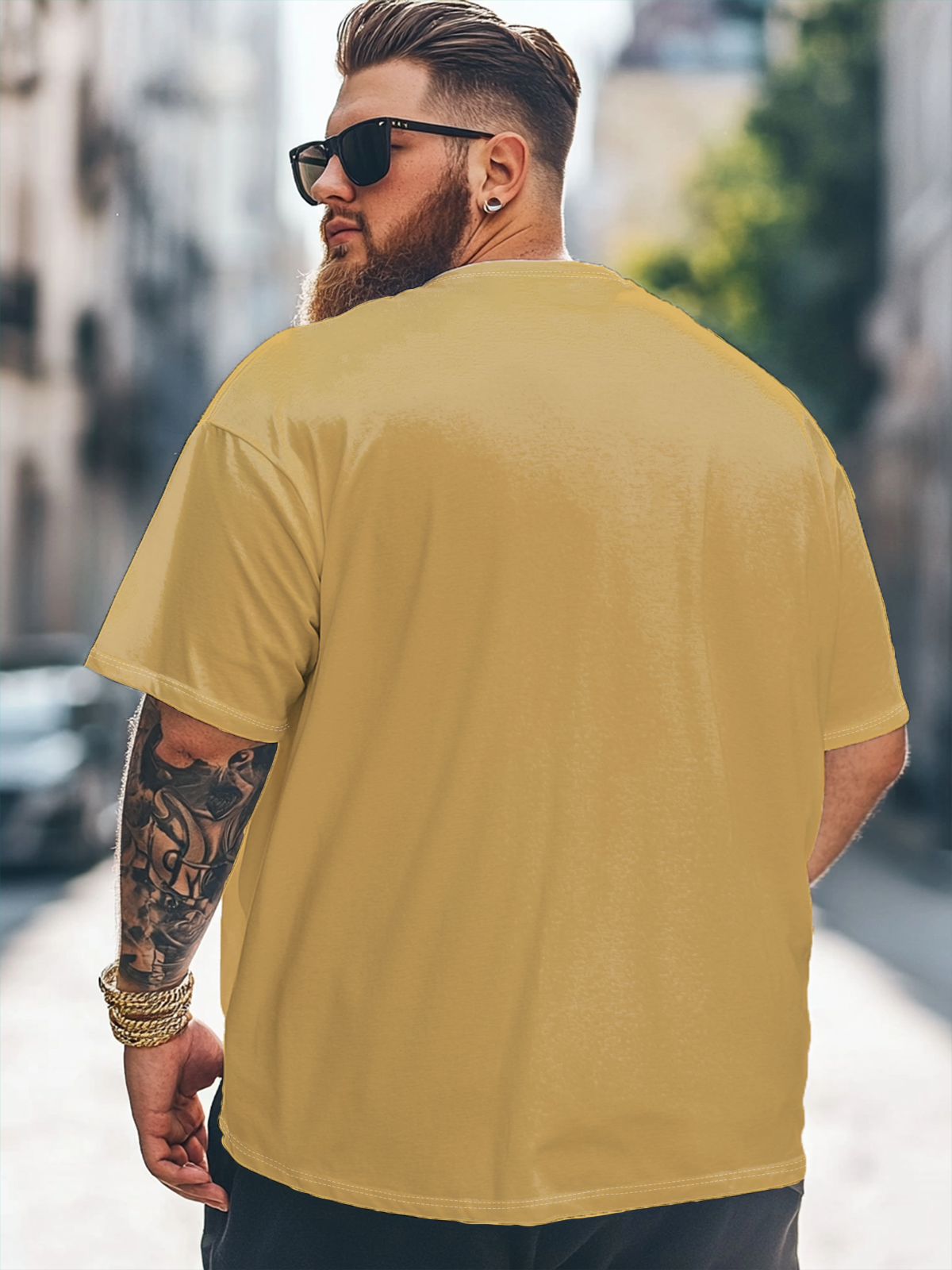 Big Size Men's Happy Father's Day Loose T-shirt