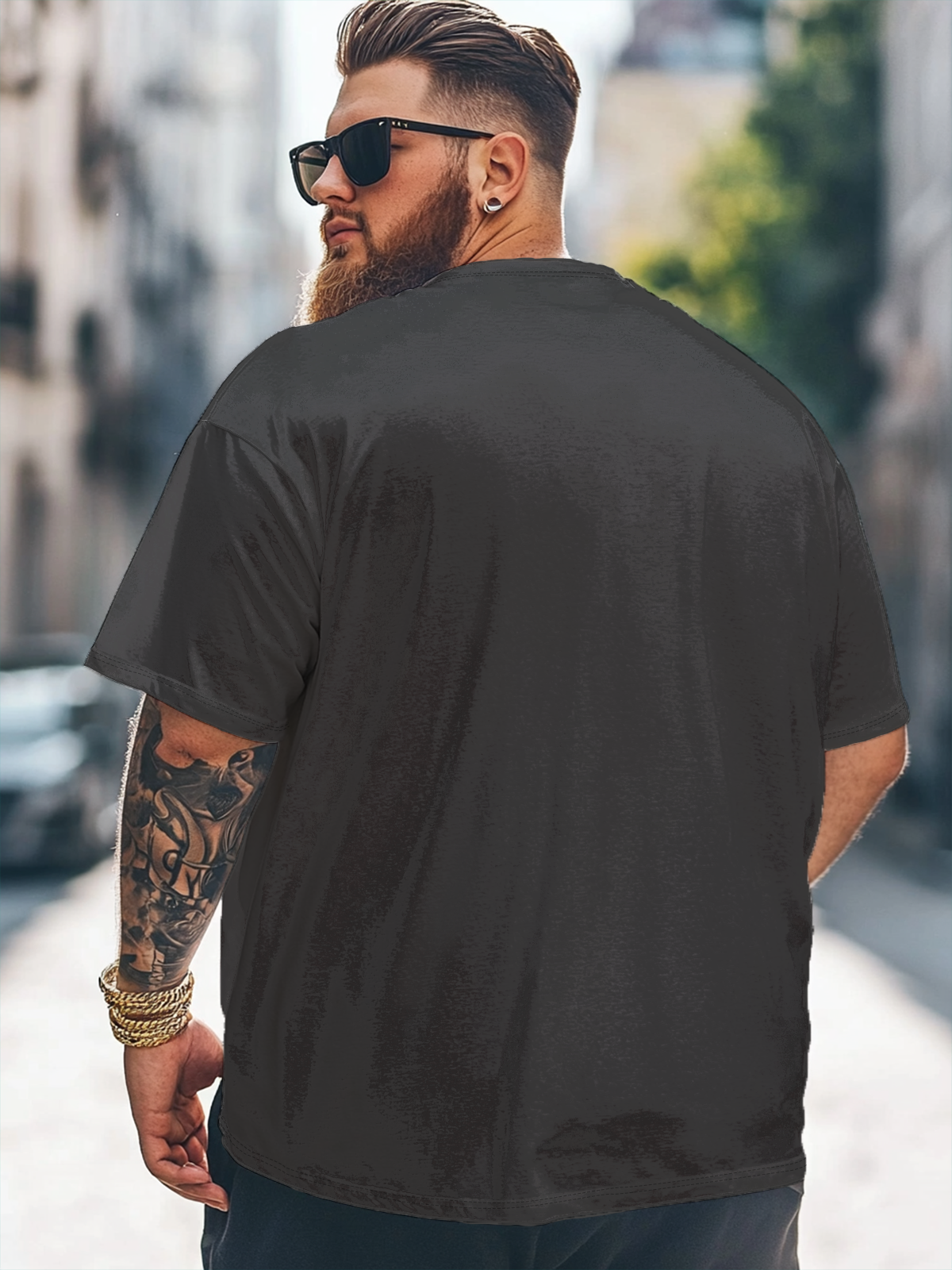 Big Size Men's Canada Day Word Art Loose T-shirt