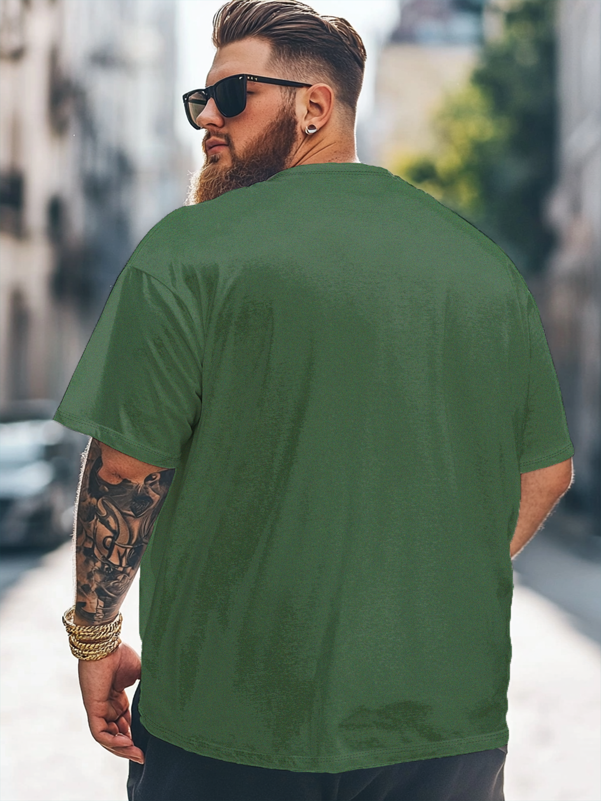 Big Size Men's Cool Dad Art Loose T-shirt