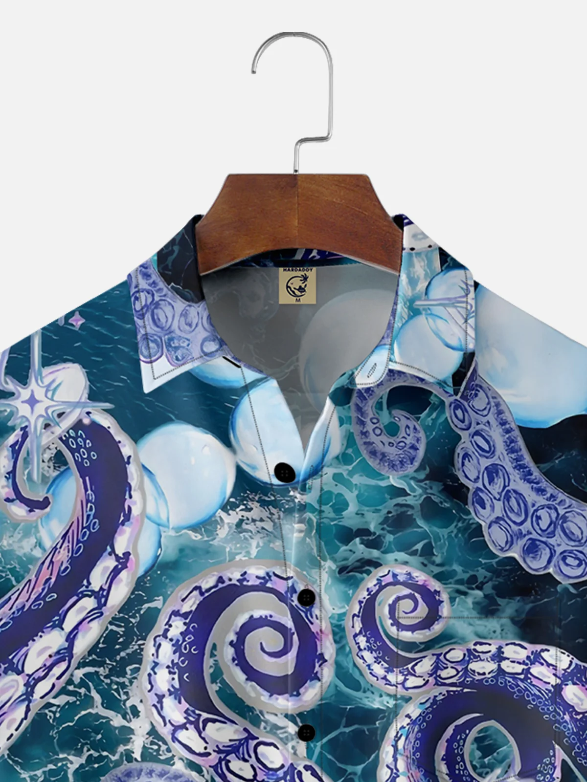Moisture-wicking Octopus Tentacles Ocean Chest Pocket Casual Shirt
