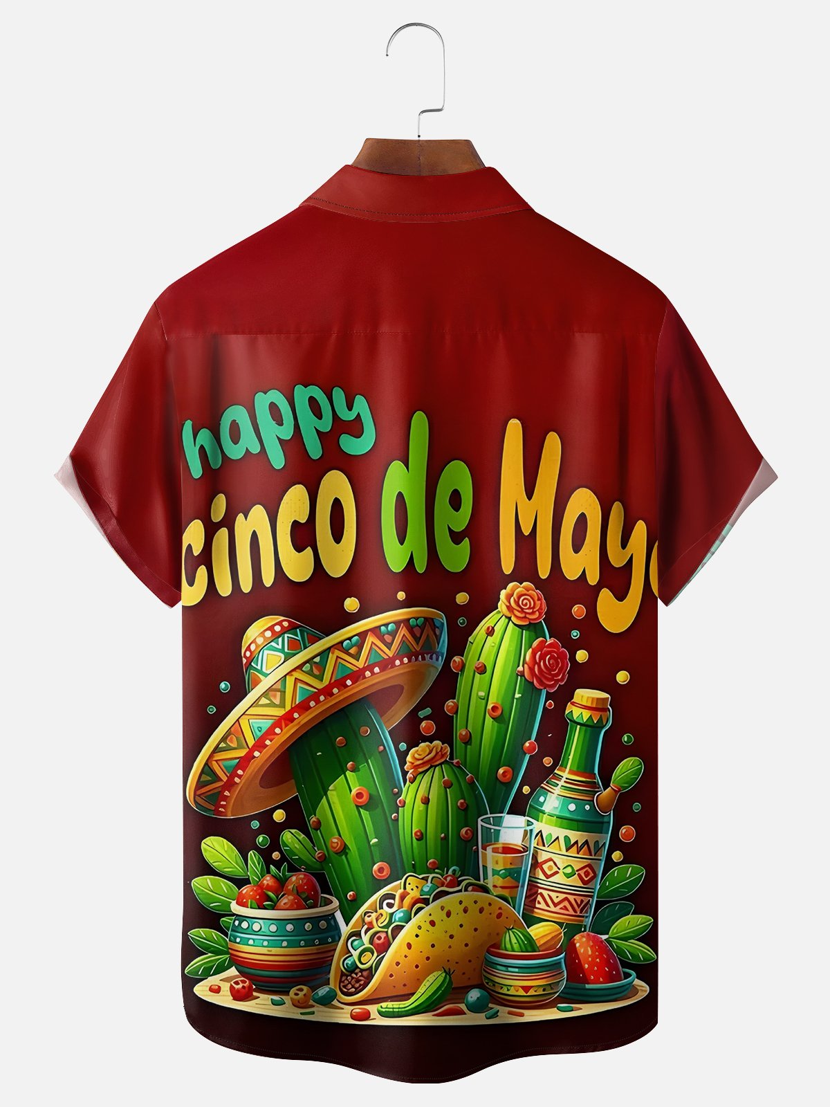 Moisture Wicking Cinco De Mayo Chest Pocket Hawaiian Shirts