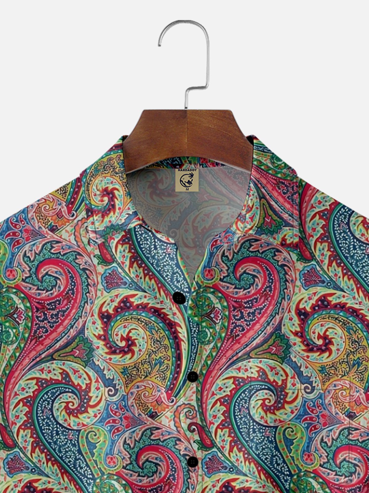 Moisture-wicking Floral Paisley Chest Pocket Hawaiian Shirt