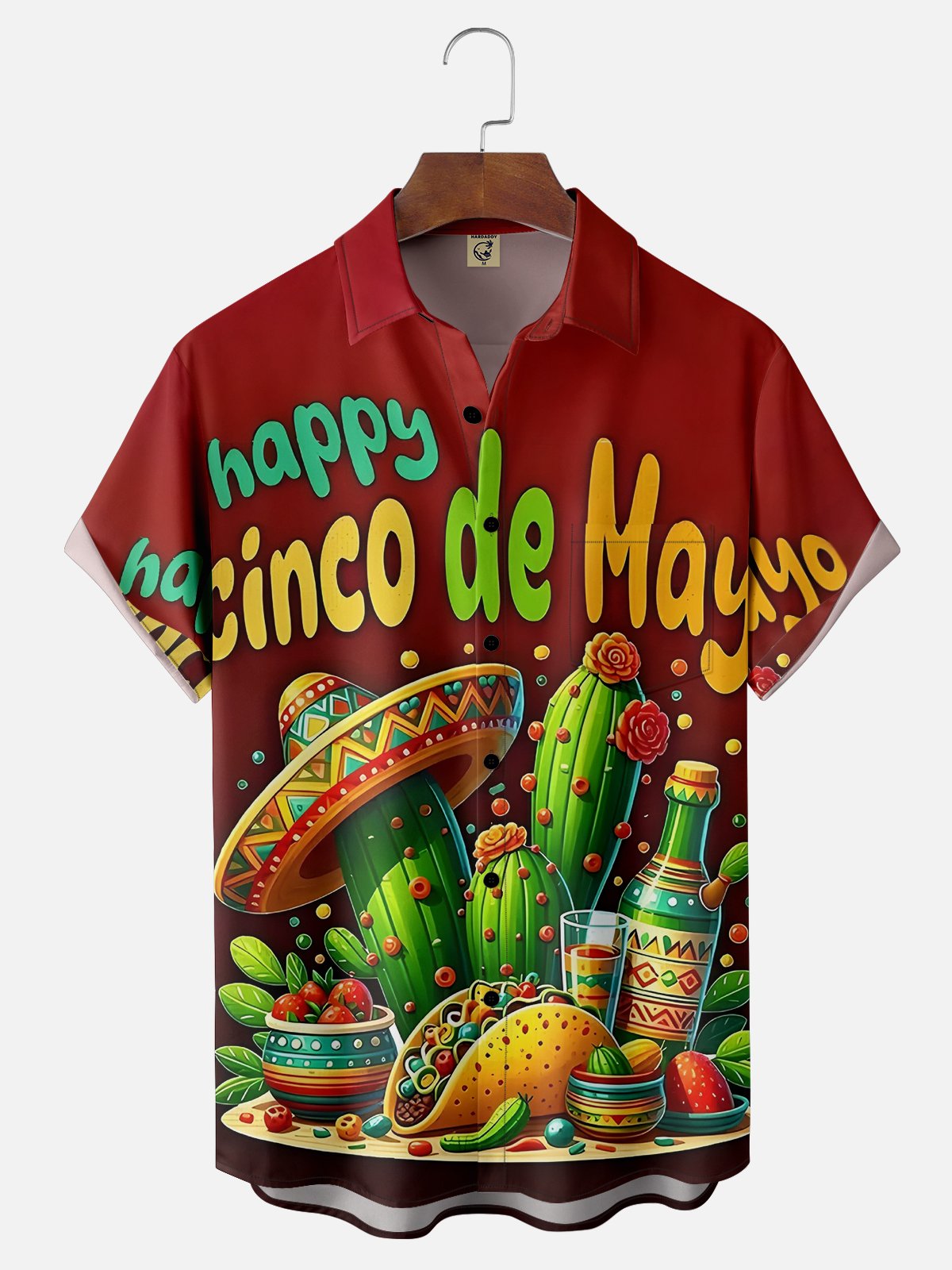 Moisture Wicking Cinco De Mayo Chest Pocket Hawaiian Shirts