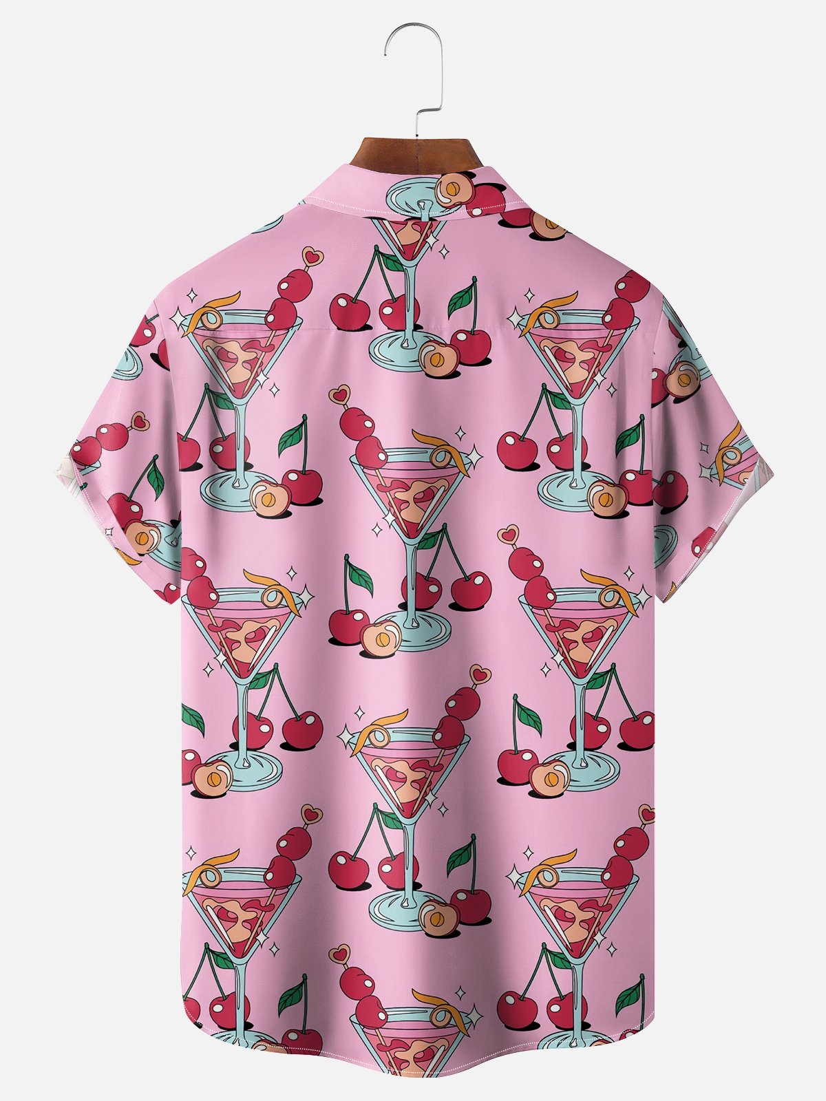 Moisture Wicking Cocktail Chest Pocket Hawaiian Shirt