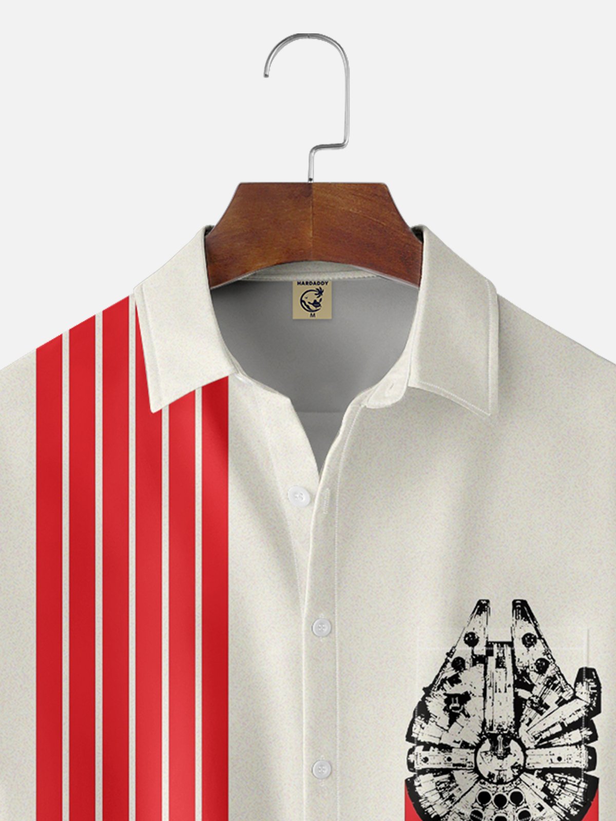 Moisture-wicking Fun and Avant-garde Star Art Wars Chest Pocket Bowling Shirt