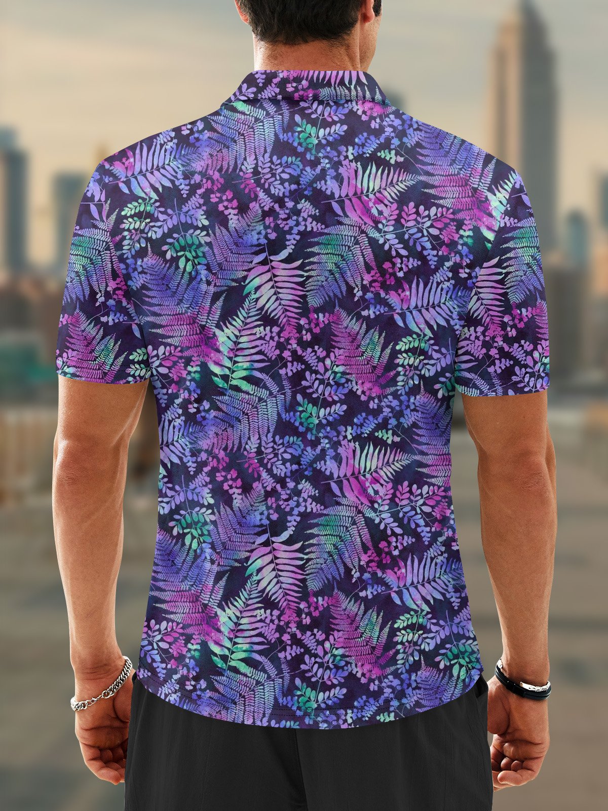 Moisture Wicking Hawaiian Coconut Tree Golf Polo