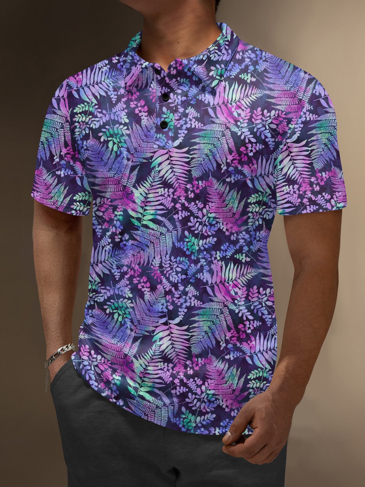Moisture Wicking Hawaiian Coconut Tree Golf Polo