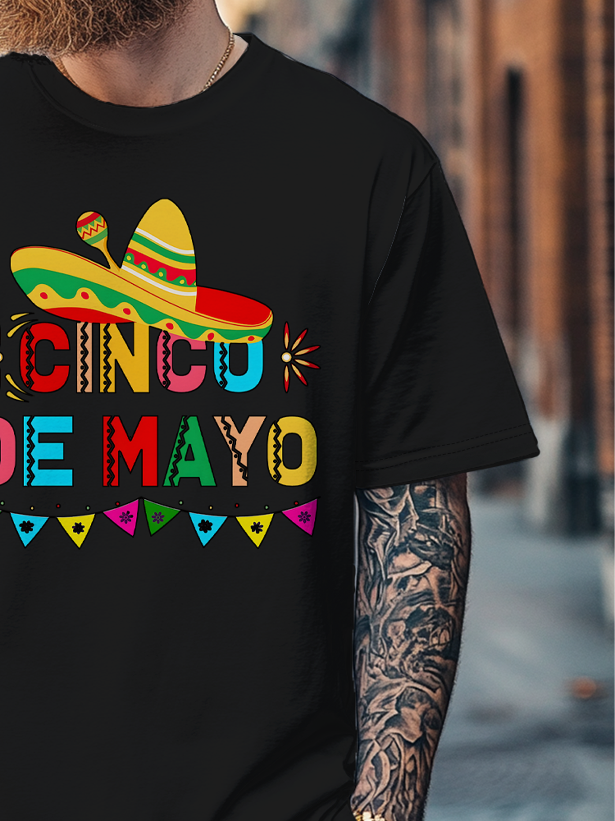 Men's Cinco de Mayo Mexican Slogan Art Fitted T-shirts
