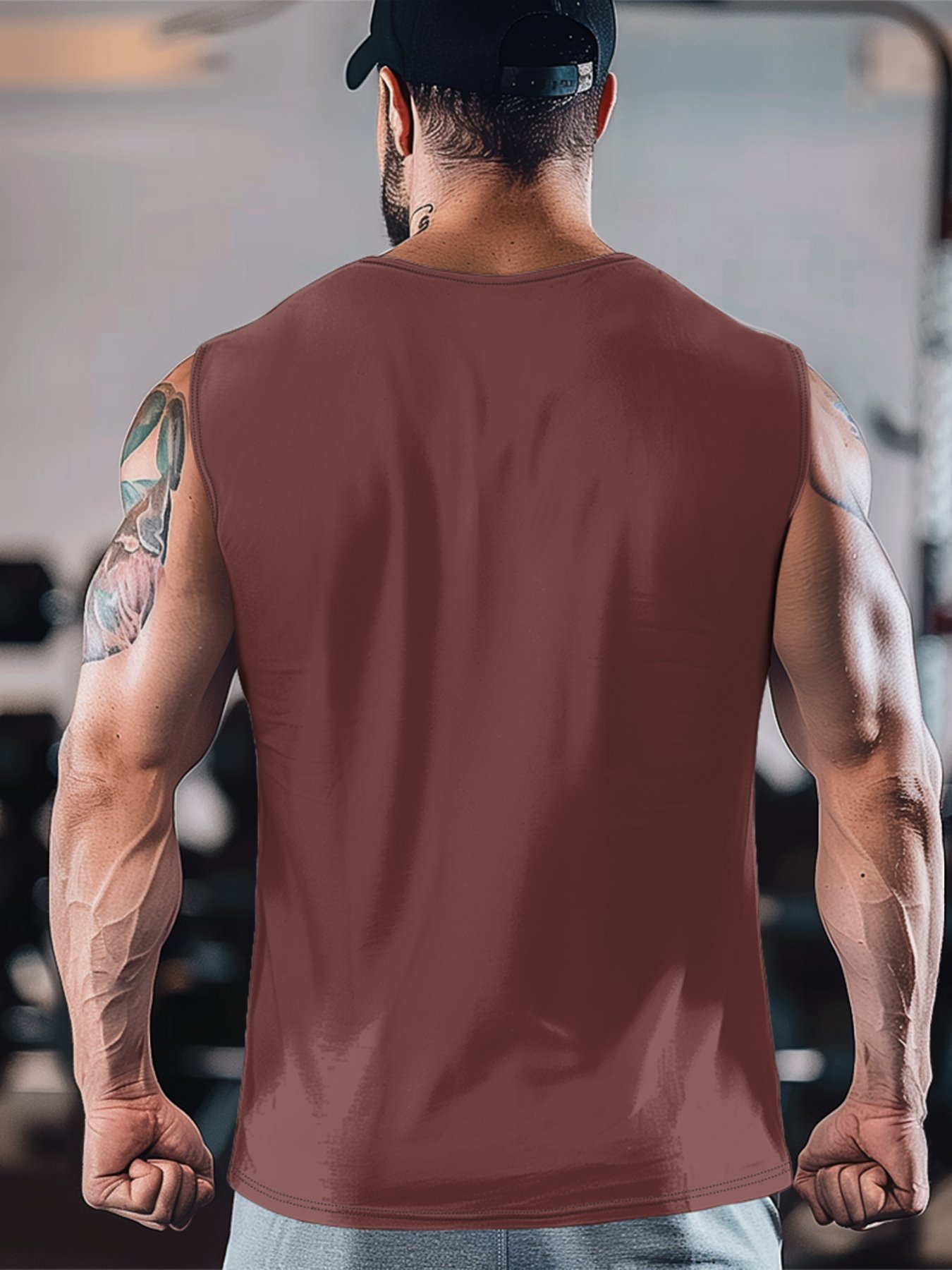 Mens Crewneck Tank Tops California Beach Sleeveless Shirt