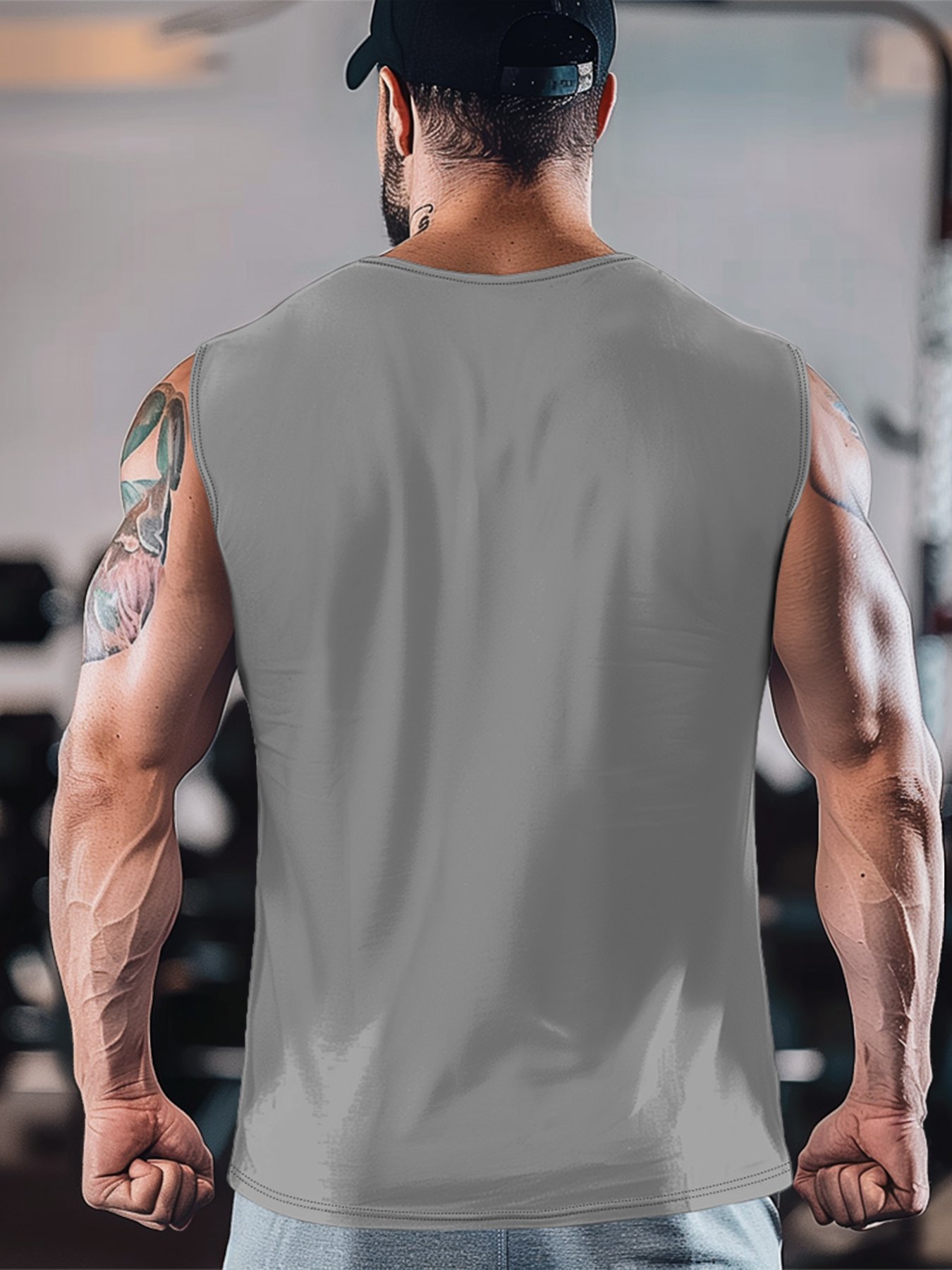 Mens Crewneck Tank Tops Rabbit Beach Sleeveless Shirt