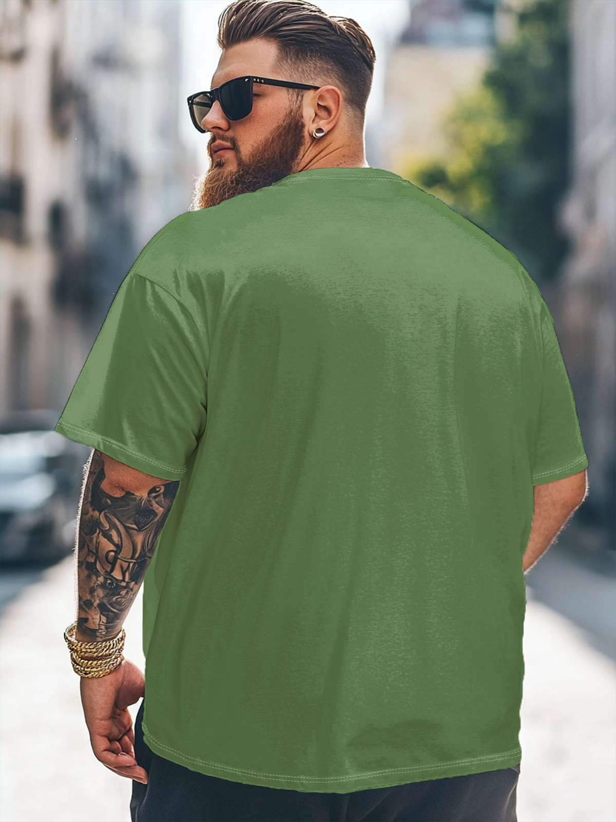 Big Size Men's Funny Godzilla and King Kong Loose T-shirt