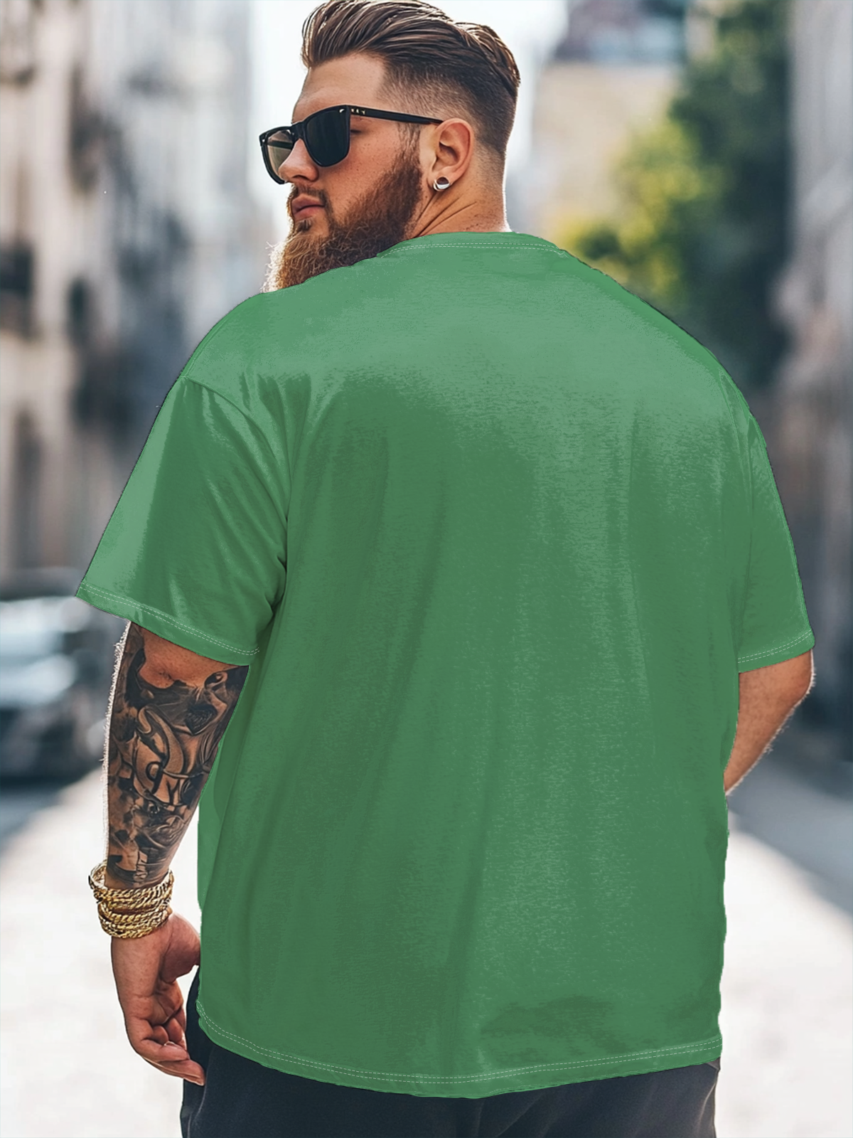 Big Size Men's Parrot "I'm Not Waiting for 5" Loose T-shirt