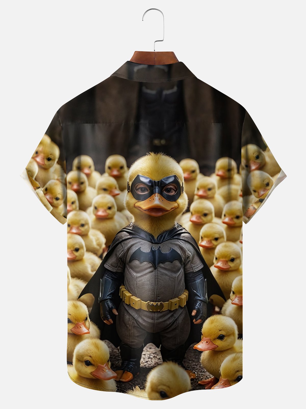 Moisture-wicking Duck Funny Bat Chest Pocket Hawaiian Shirt
