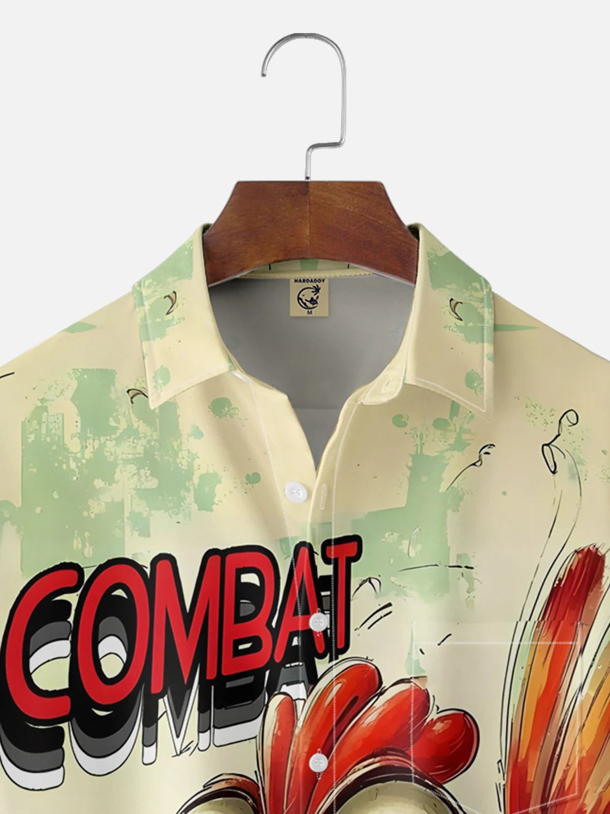 Moisture-wicking Combat Chicken Chest Pocket Hawaiian Shirt
