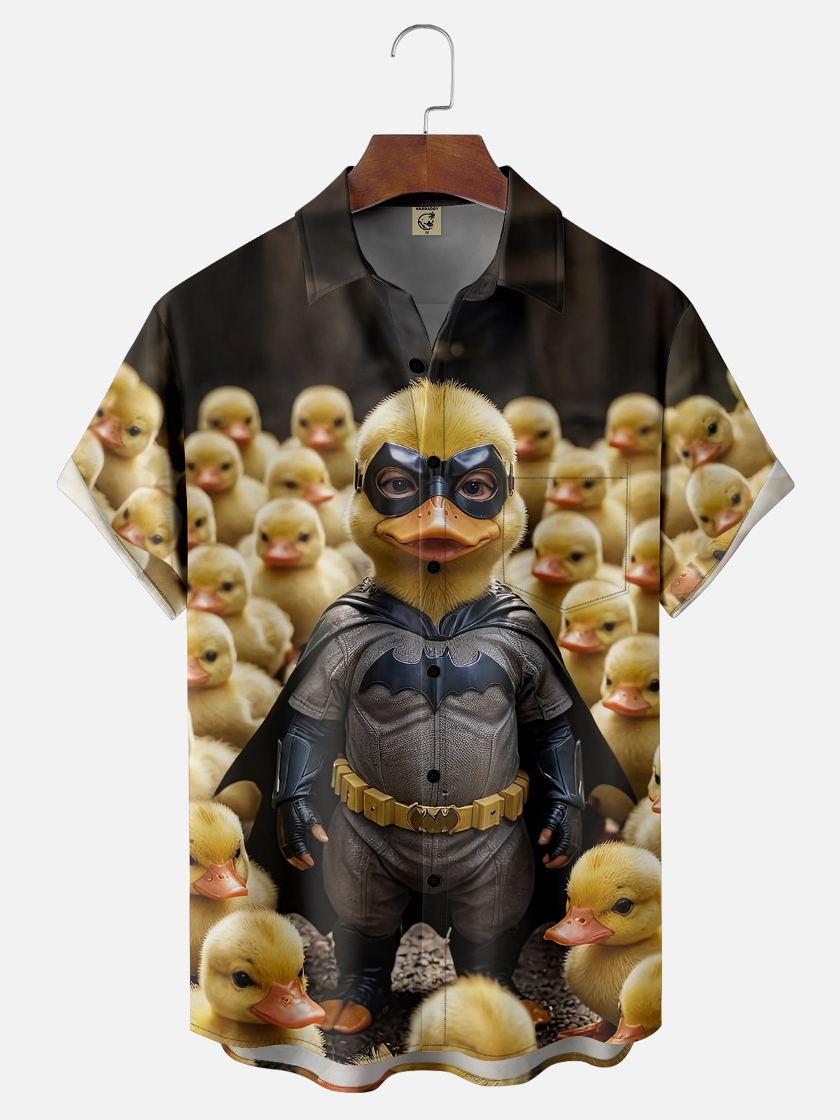 Moisture-wicking Duck Funny Bat Chest Pocket Hawaiian Shirt