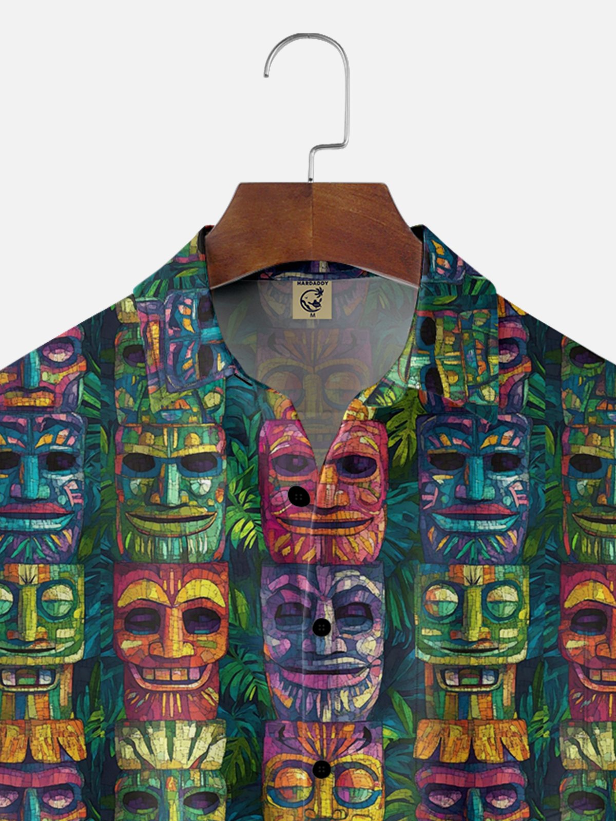 Moisture-wicking Tiki Chest Pocket Hawaiian Shirt