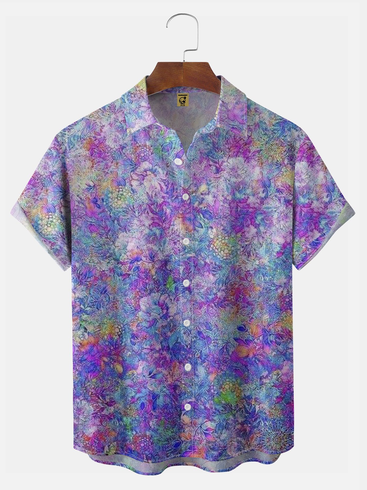 Big Size Moisture-wicking Floral Chest Pocket Hawaiian Shirt