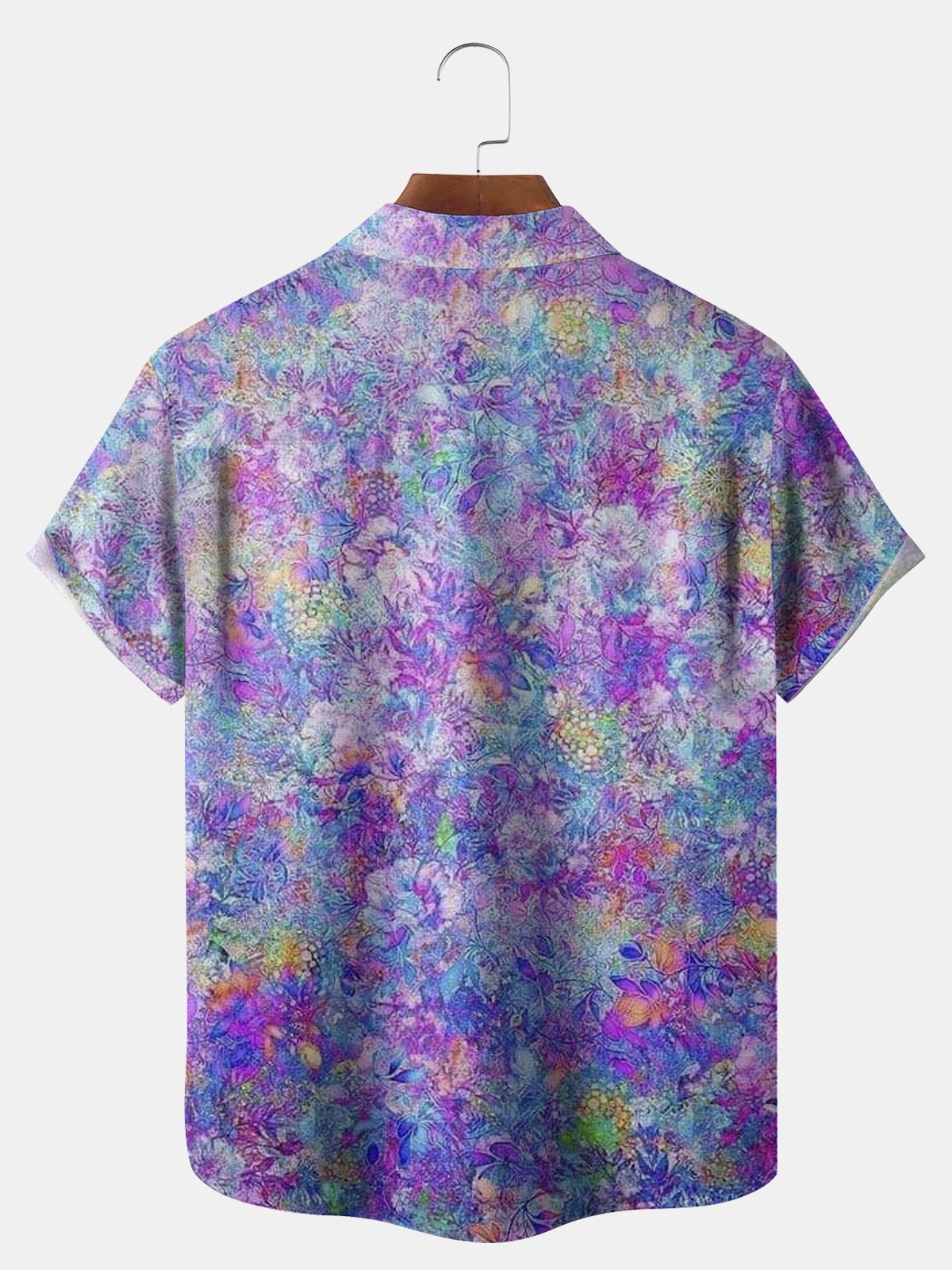 Big Size Moisture-wicking Floral Chest Pocket Hawaiian Shirt