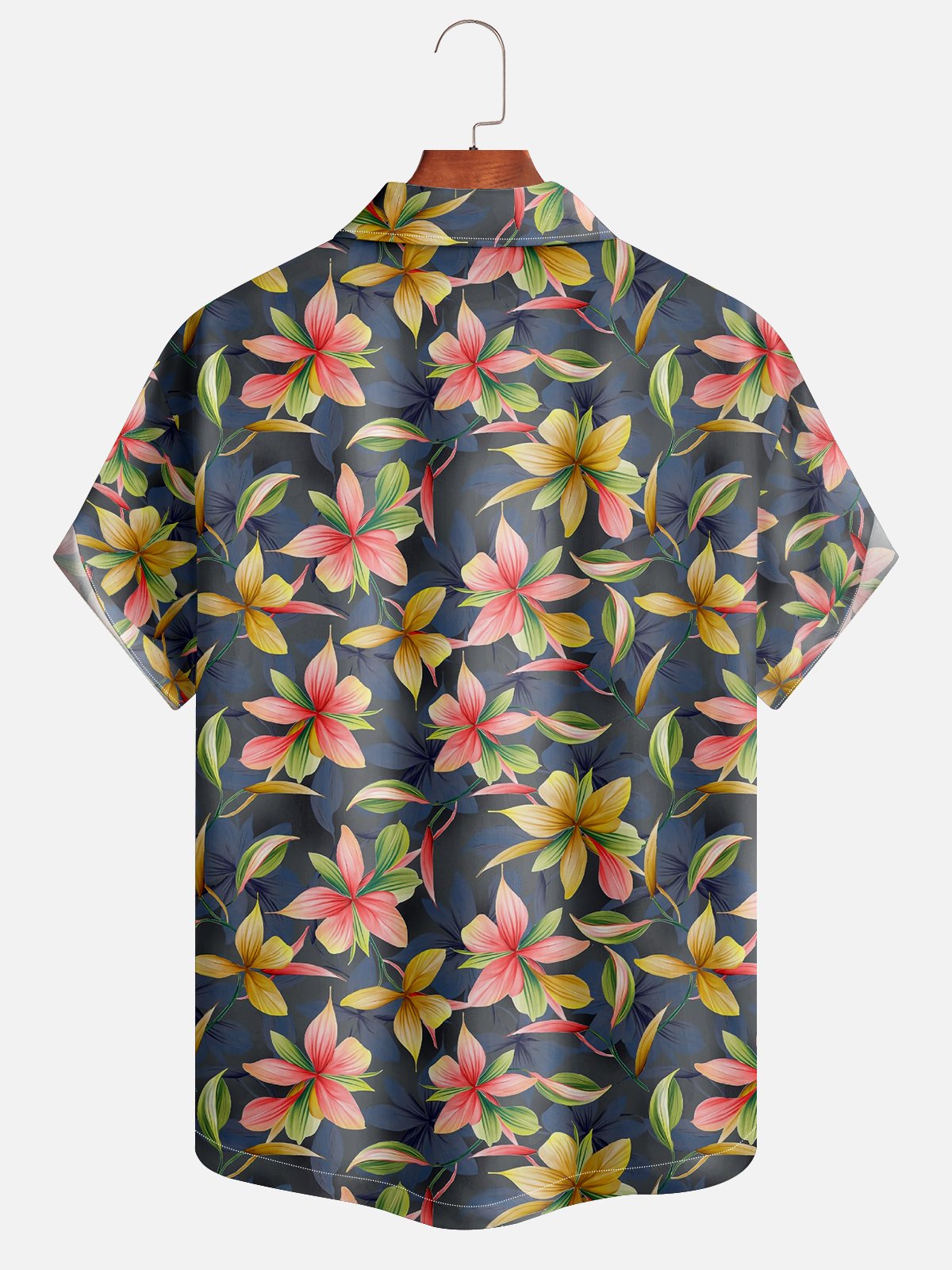 Moisture-wicking Floral Aloha Shirt