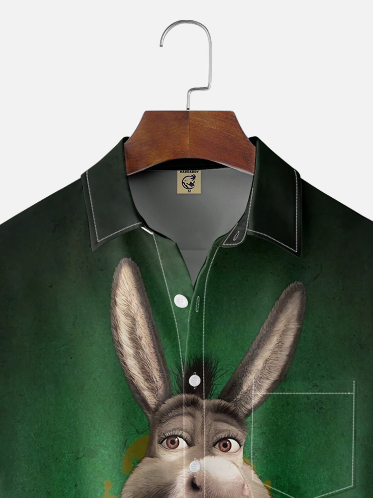 Moisture-wicking Funny Donkey Chest Pocket Casual Shirt