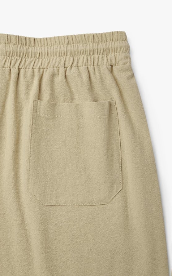 Mens Shorts Casual 7" Inseam 100% Cotton Drawstring Elastic Waist Summer Beach Stretch Golf Shorts with Pockets